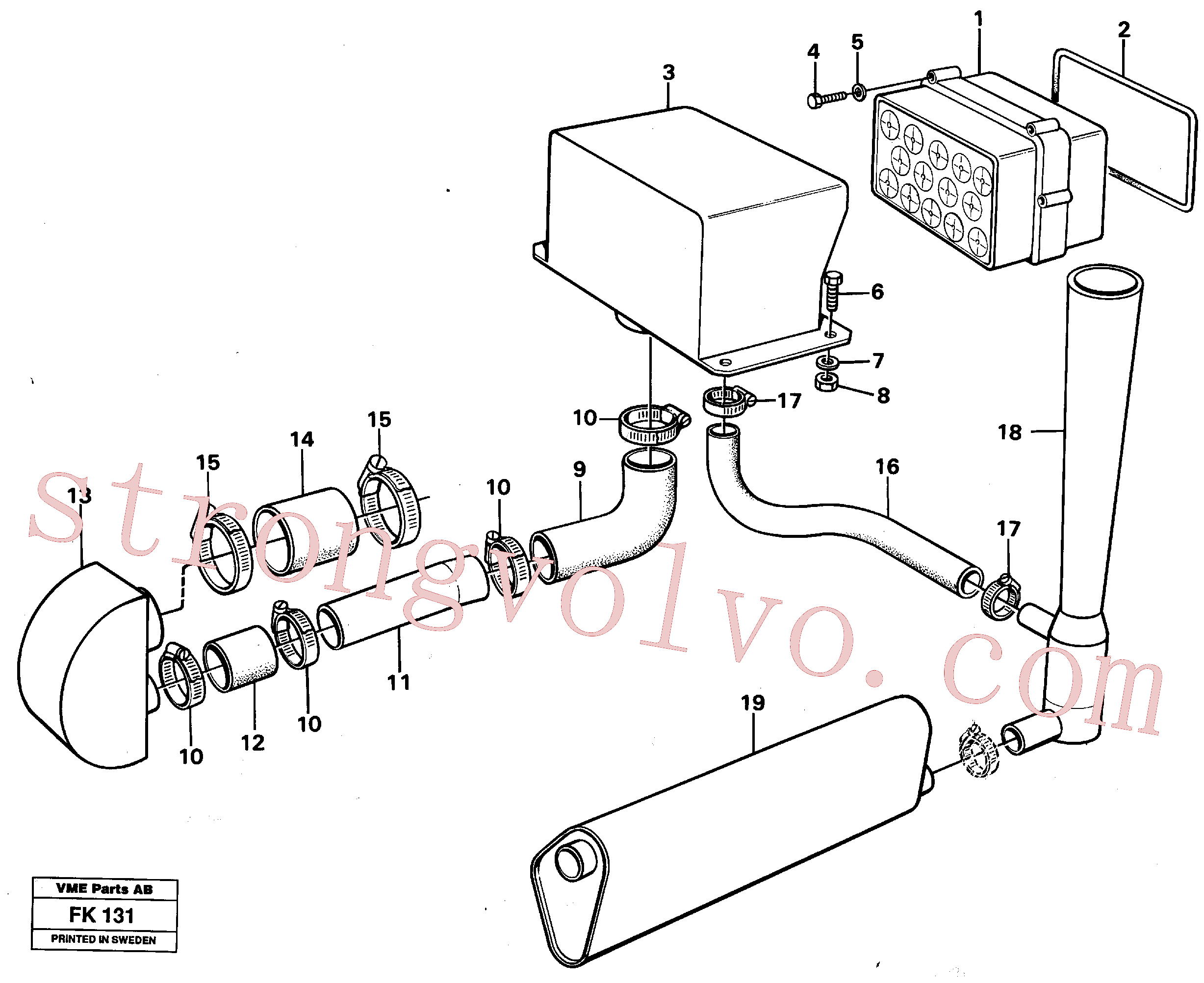 Volvo Montagem VOE14248984 Duto Acessórios