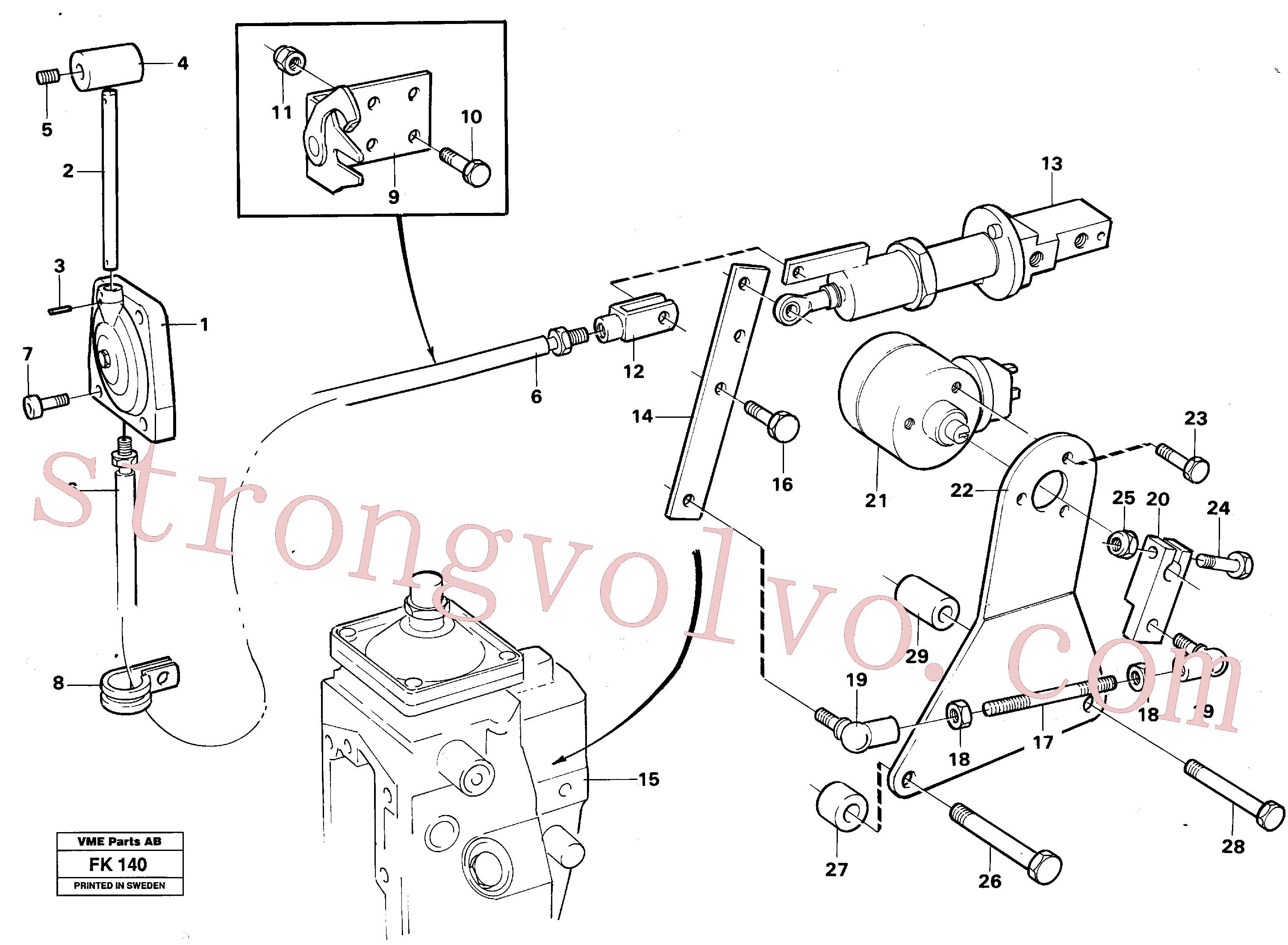 VOE14014004 Volvo Comando do acelerador(FK140 Montagem)