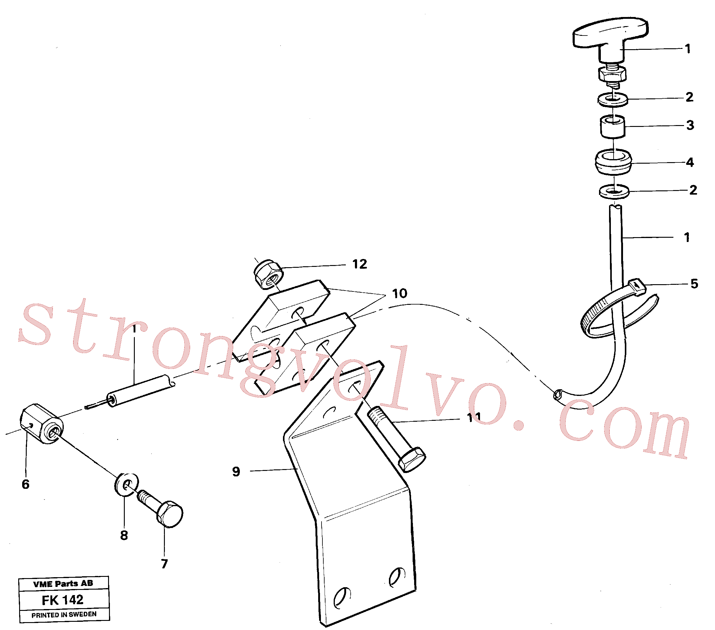 China Made VOE14025162 Parafuso Volvo Acessórios para escavadeira