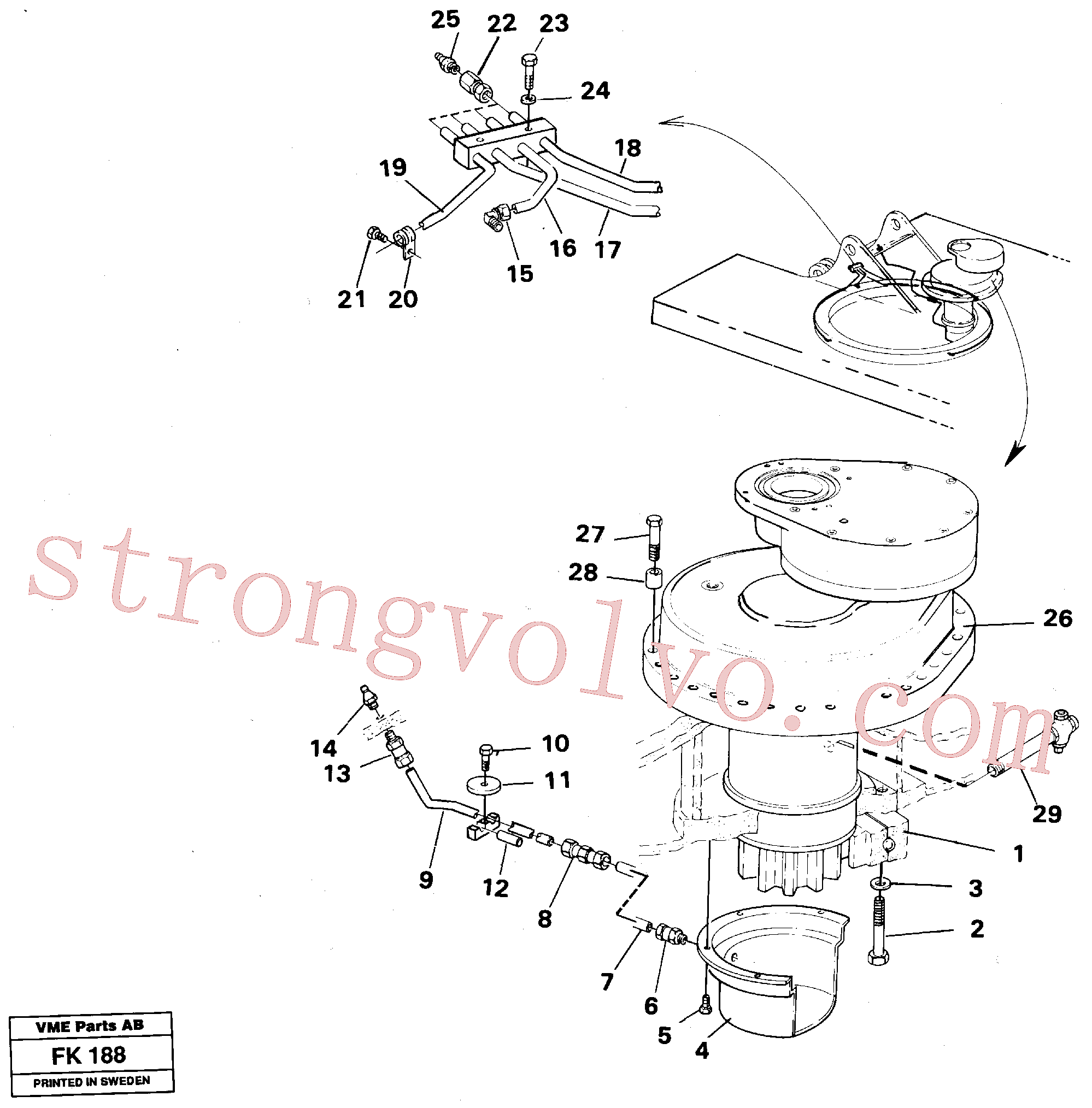 Volvo Montagem VOE14254902 Slew Ring Acessórios