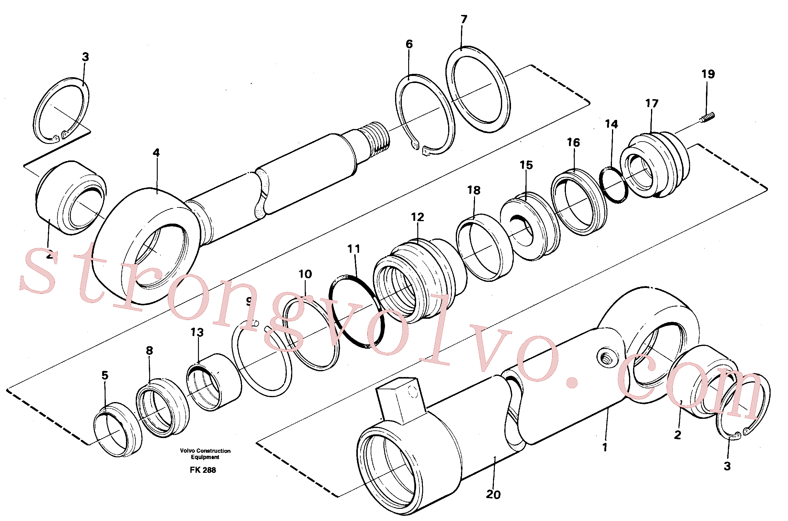 Volvo Montagem VOE14245975 Cilindro hidráulico Acessórios