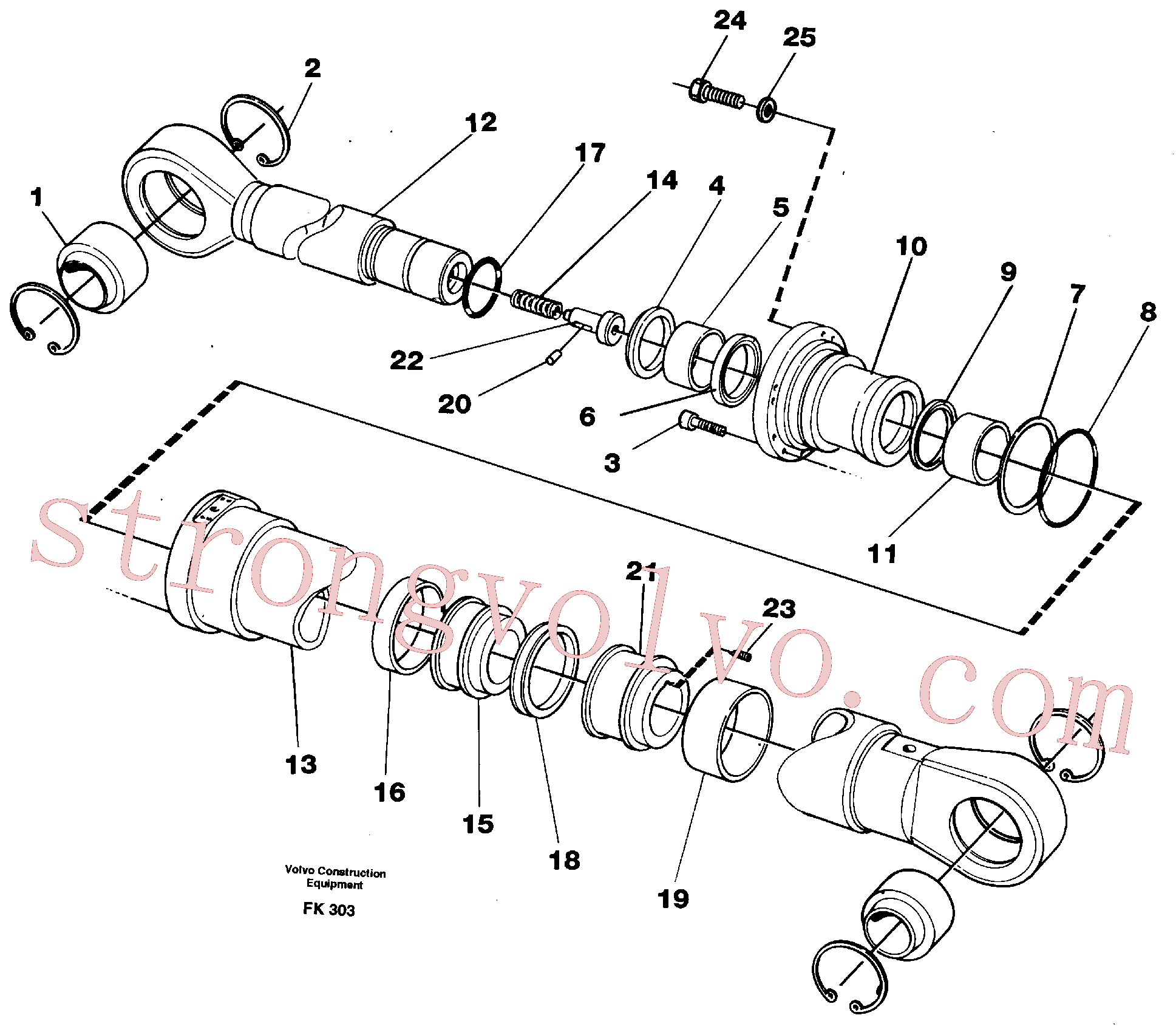 VOE14235207 Volvo Cilindro do braço de afundamento(FK303 Montagem)