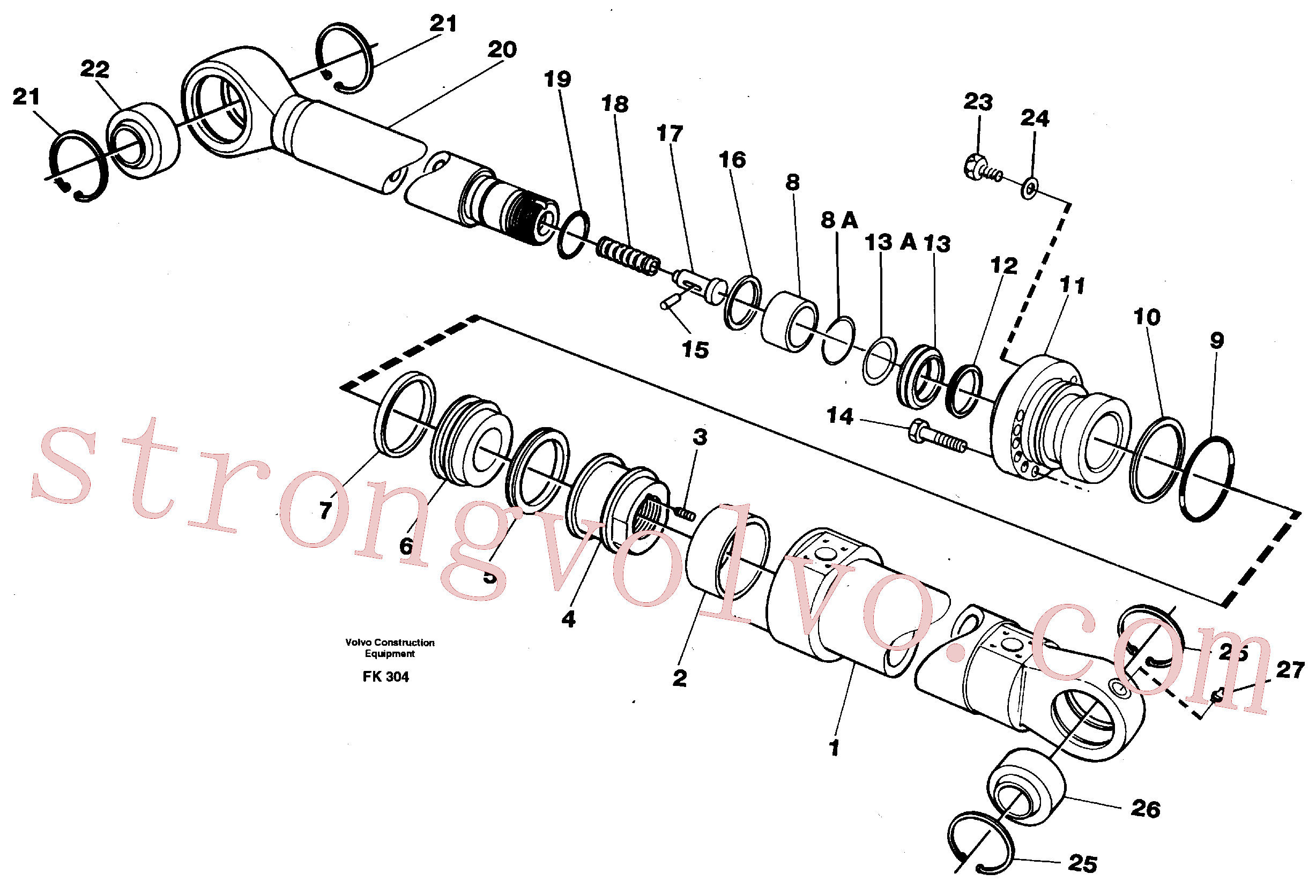 VOE14262659 Volvo Cilindro de balde(FK304 Montagem)
