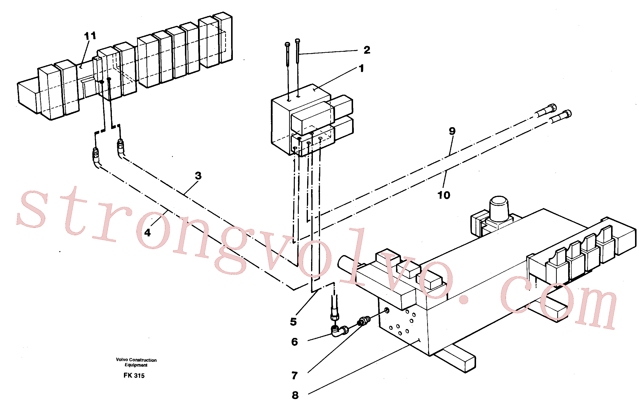 VOE14243704 Mangueira hidráulica Volvo escavadeira