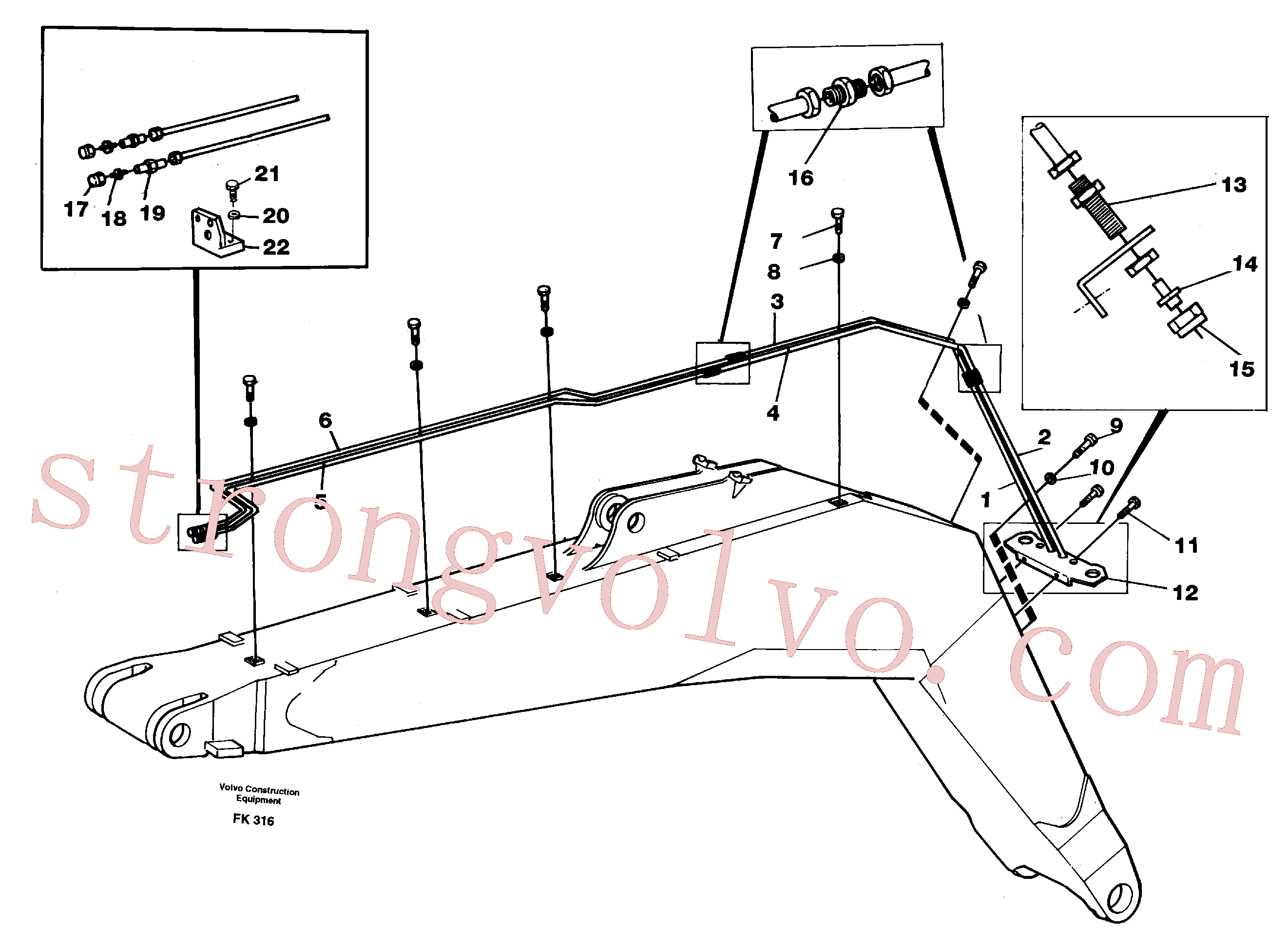 VOE14254550 Tube Assembly Volvo escavadeira