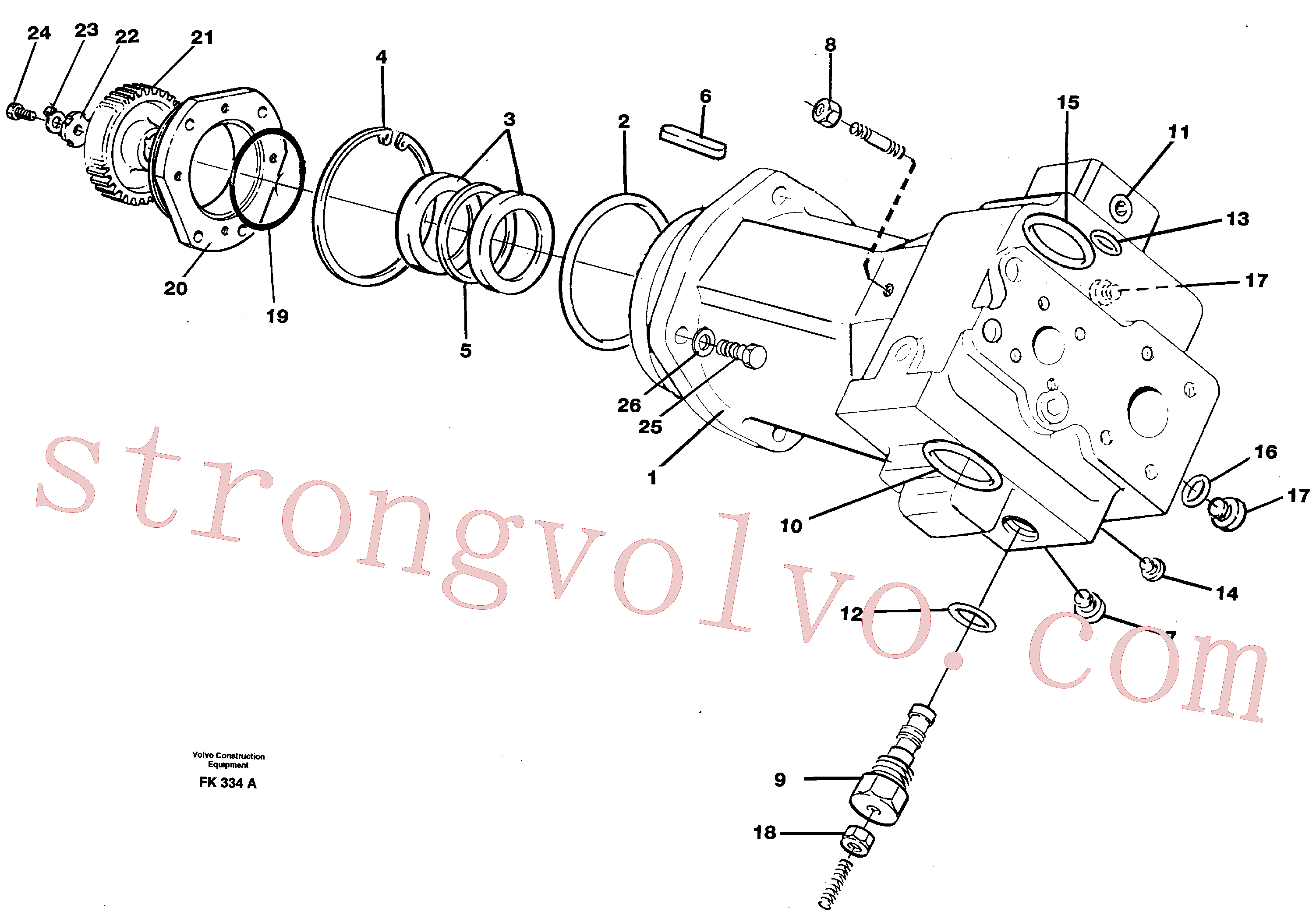 VOE14211724 Volvo Bomba hidráulica(FK334A Montagem)