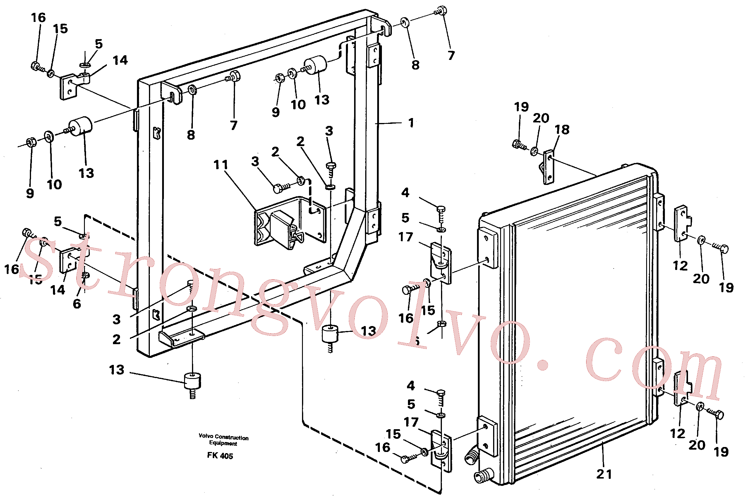 VOE14257489 Volvo Refrigerador de óleo hidráulico(FK405 Montagem)