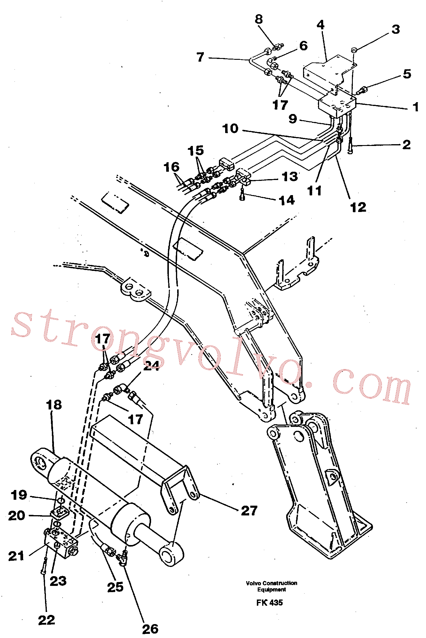 Volvo Acessórios para escavadeira VOE14026152 Conexão banjo Acessórios