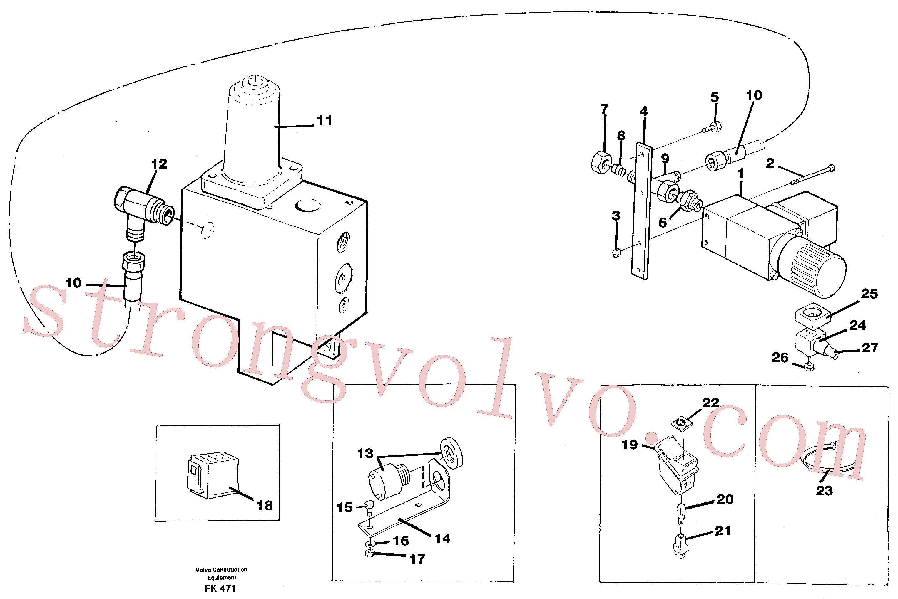 VOE14256007 Attachment Volvo escavadeira