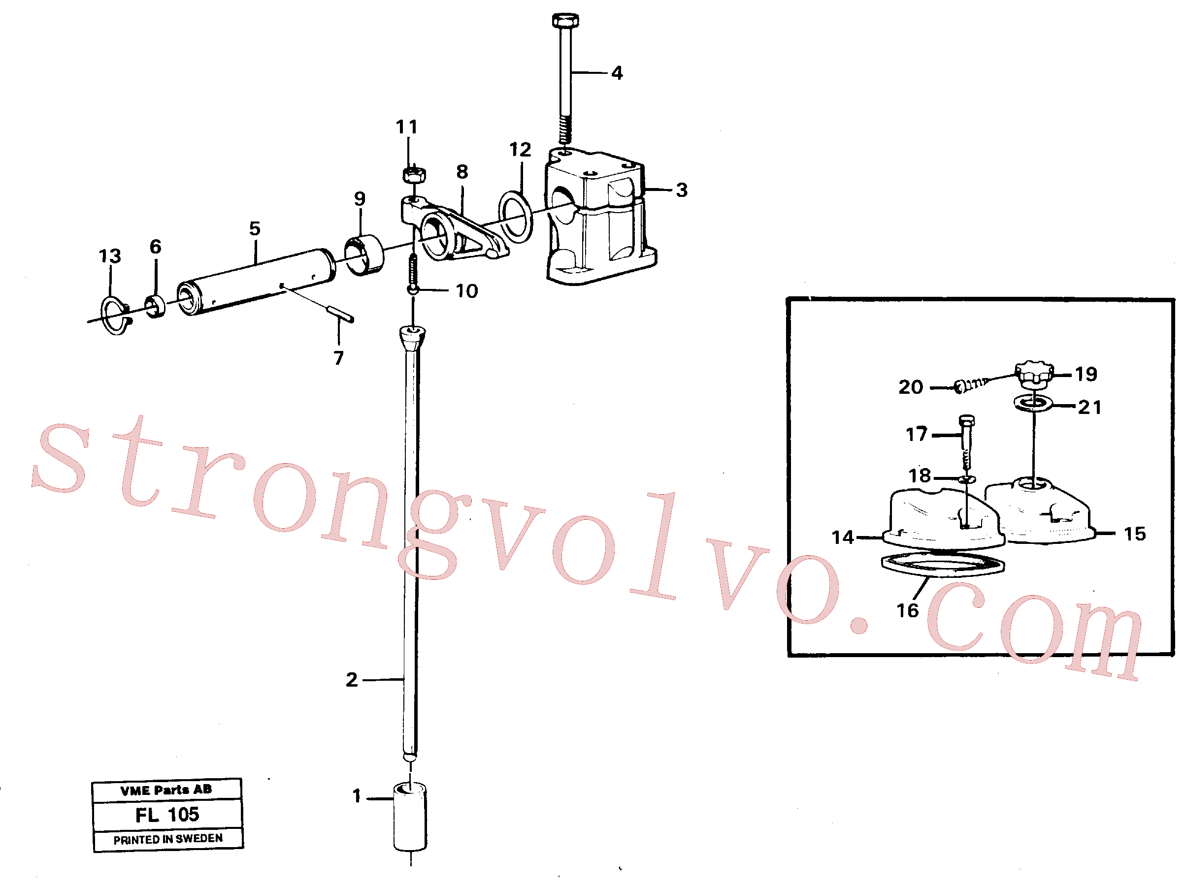 VOE955527 Volvo Mecanismo de válvula(FL105 Montagem)