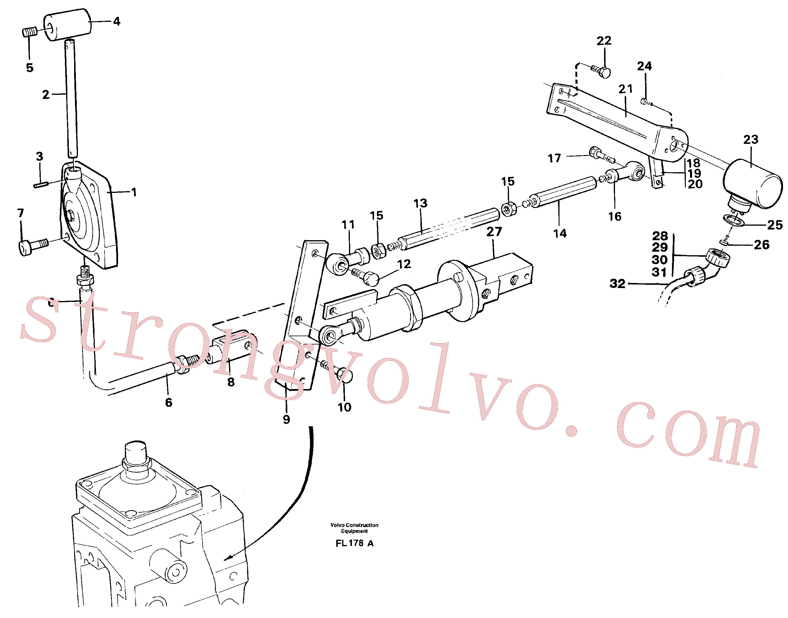 Volvo Acessórios para escavadeira VOE14014004 Cabo Acessórios