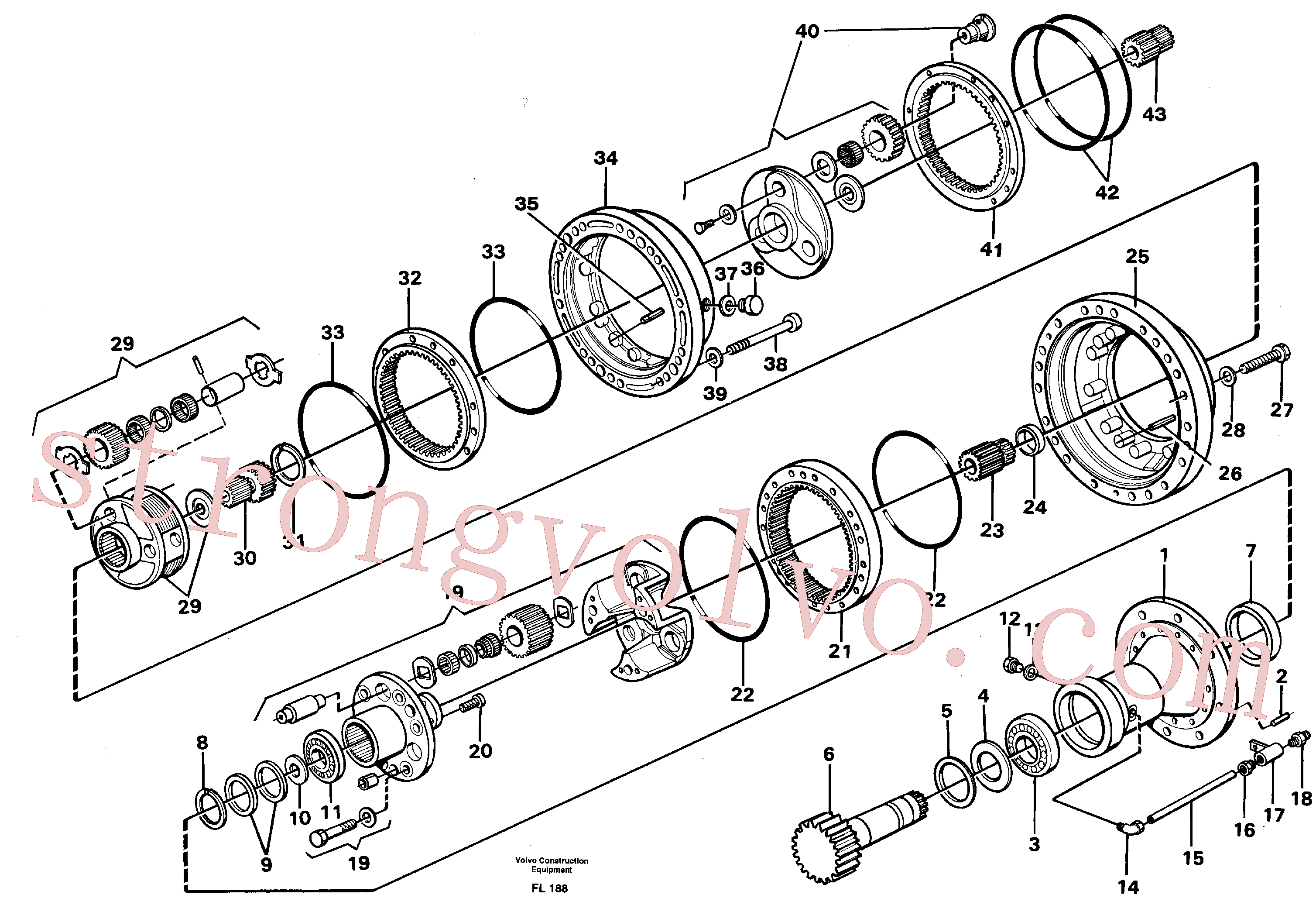 Atacado VOE11700030 Anel de vedação Volvo escavadeira