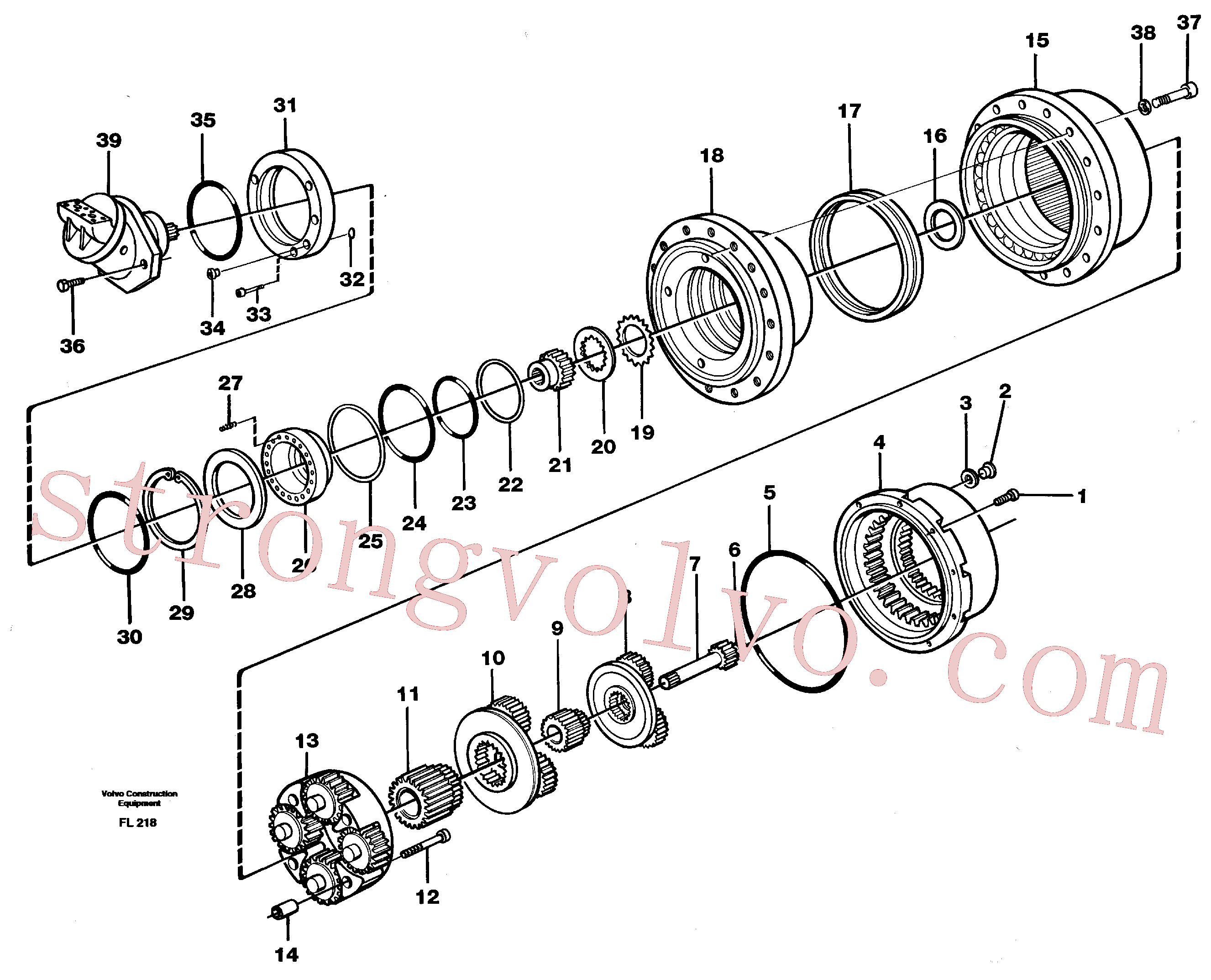Atacado VOE11701195 Back-up ring Volvo escavadeira