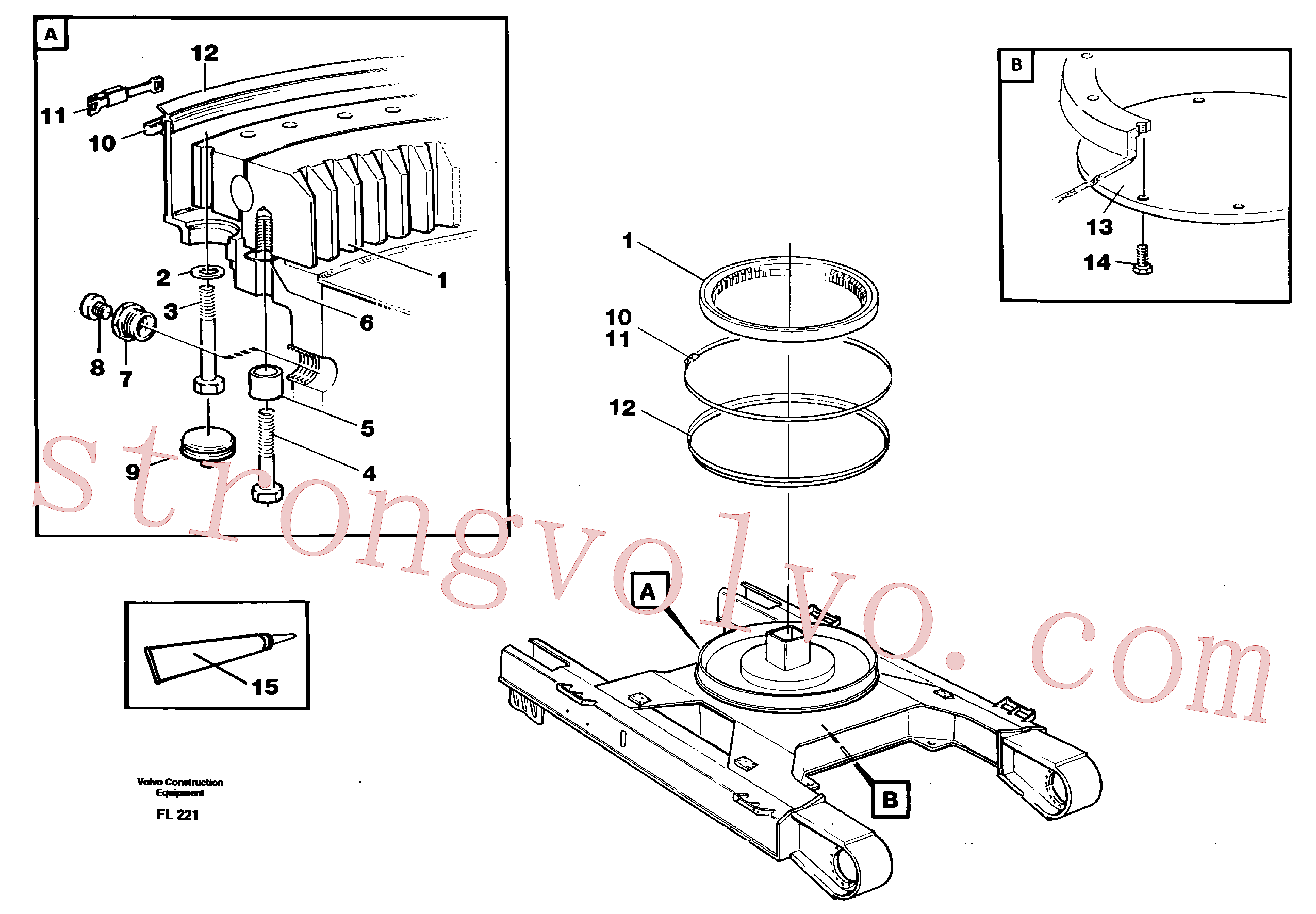 VOE14215473 Volvo Acoplamento do anel rotativo(FL221 Montagem)