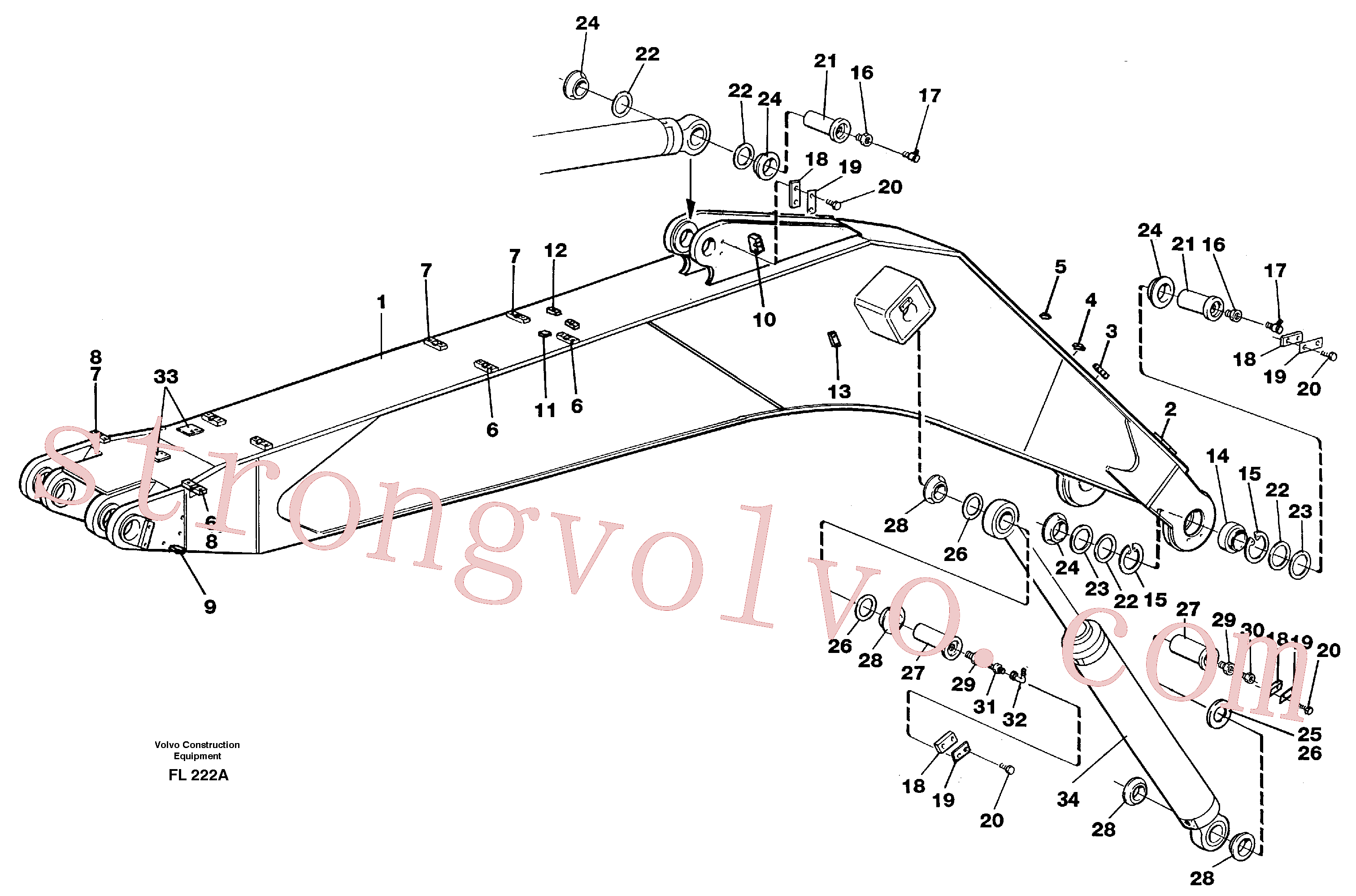 Atacado VOE14097165 Tube Clamp Volvo escavadeira