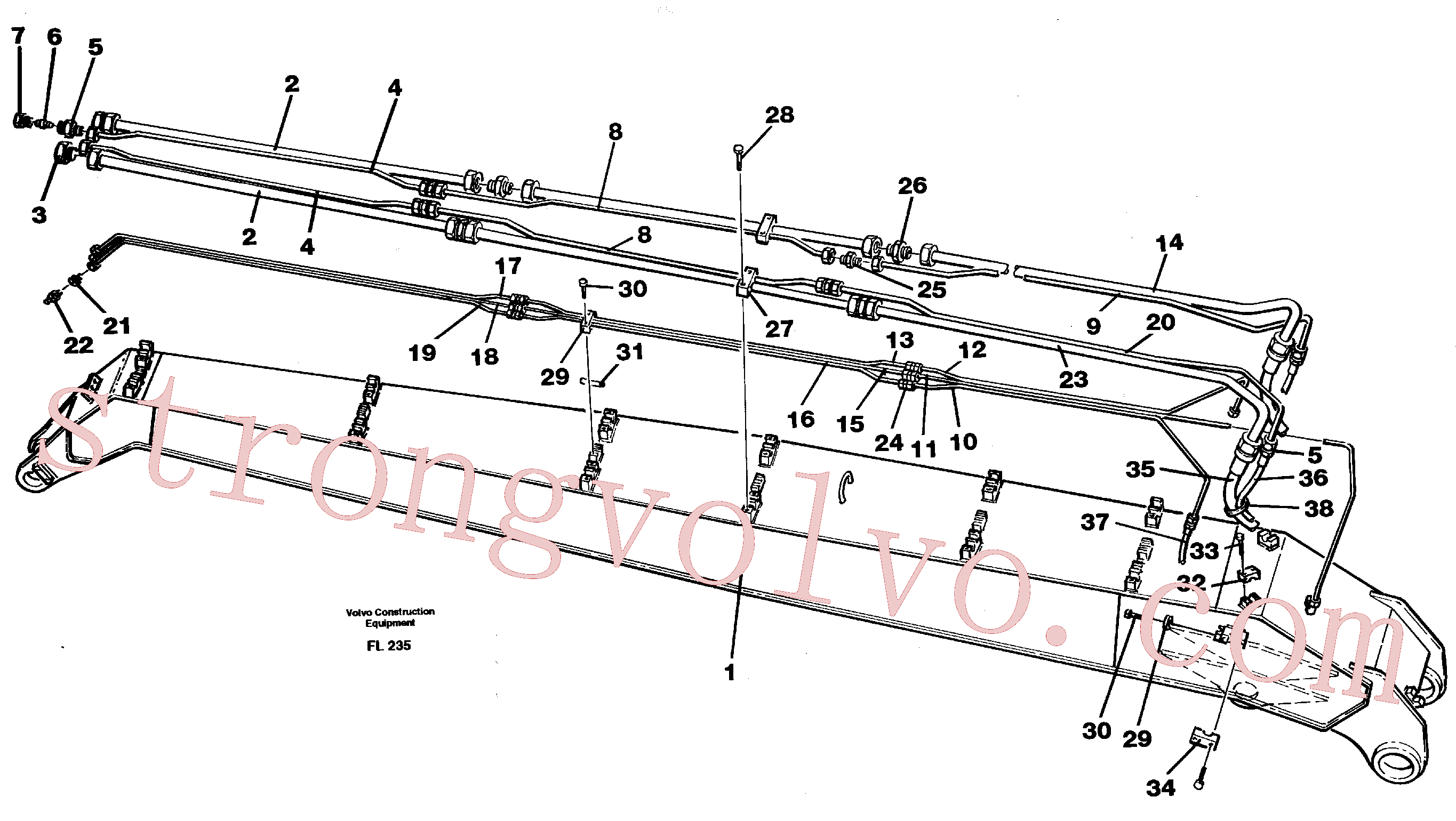 Atacado VOE14244227 Tube Assembly Volvo escavadeira