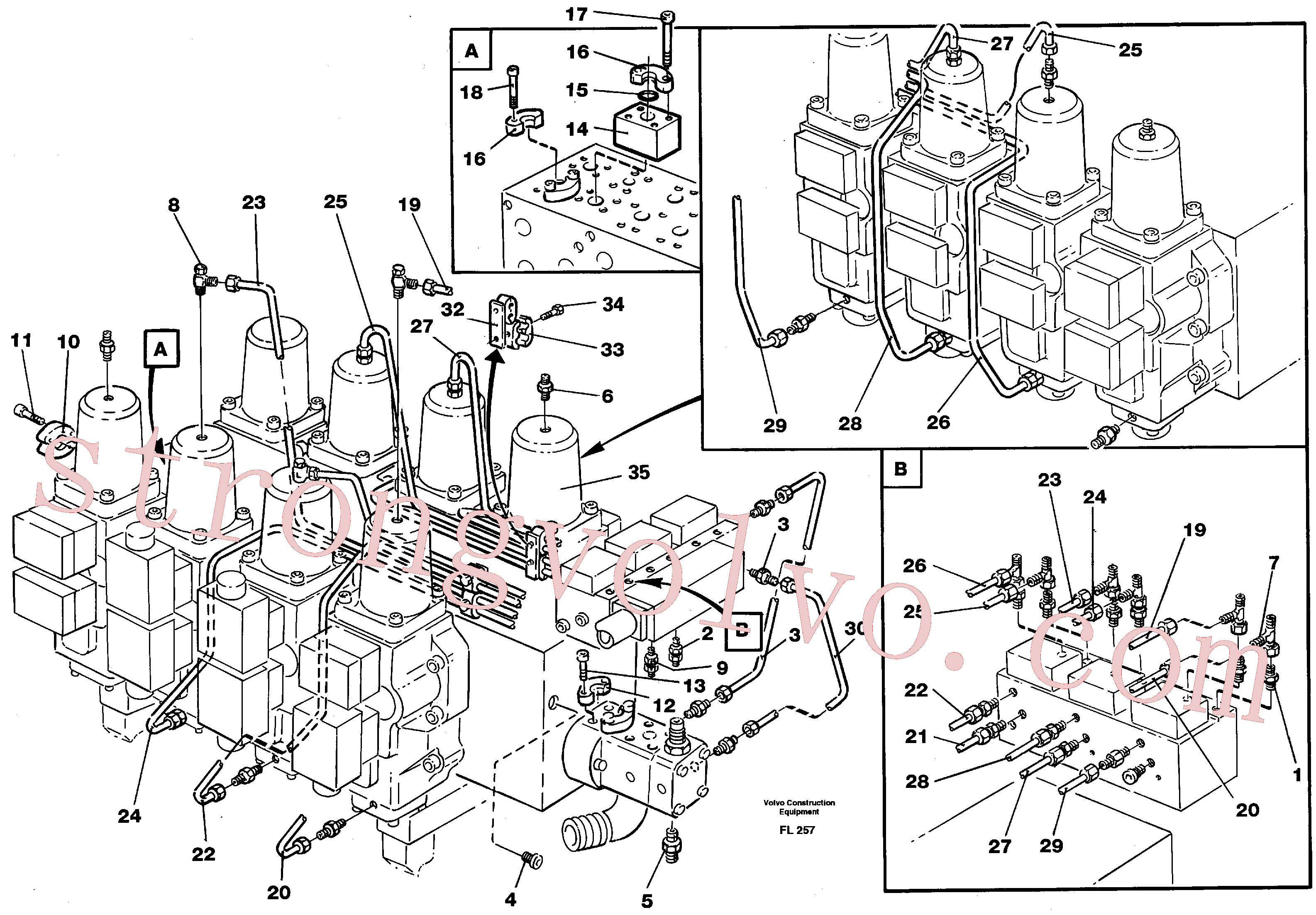VOE14261304 Tube Assembly Volvo escavadeira