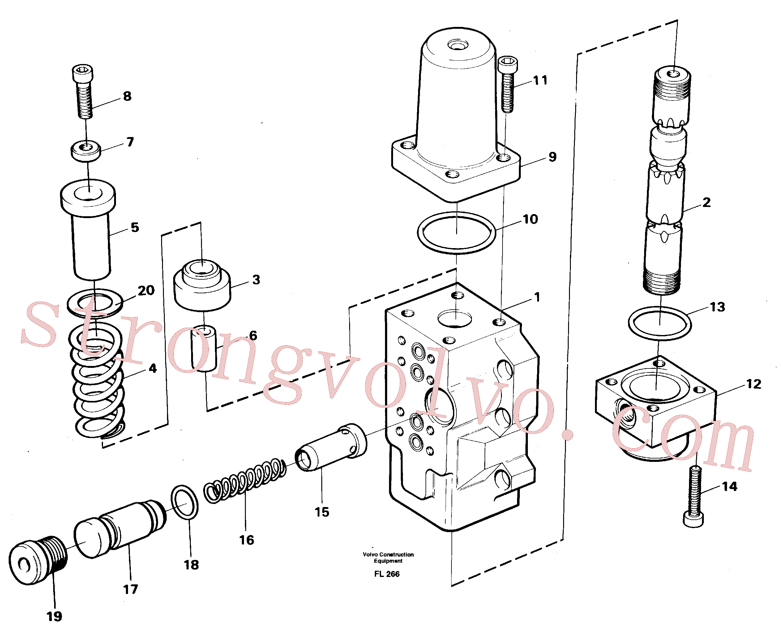 Volvo VOE14263758 Directional Valve Volvo Acessórios para escavadeira
