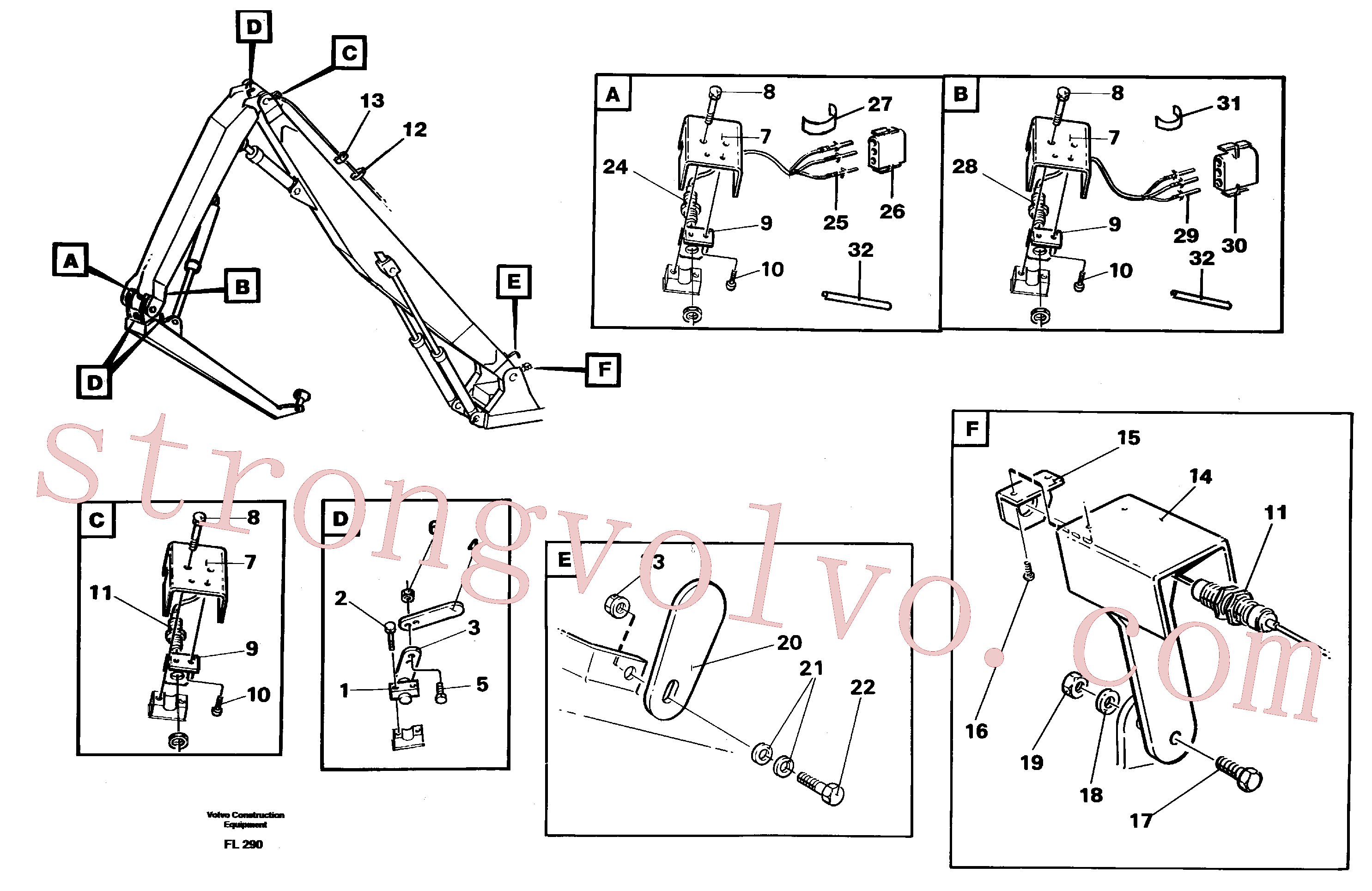 China Made VOE14262331 Sensor Volvo Acessórios para escavadeira
