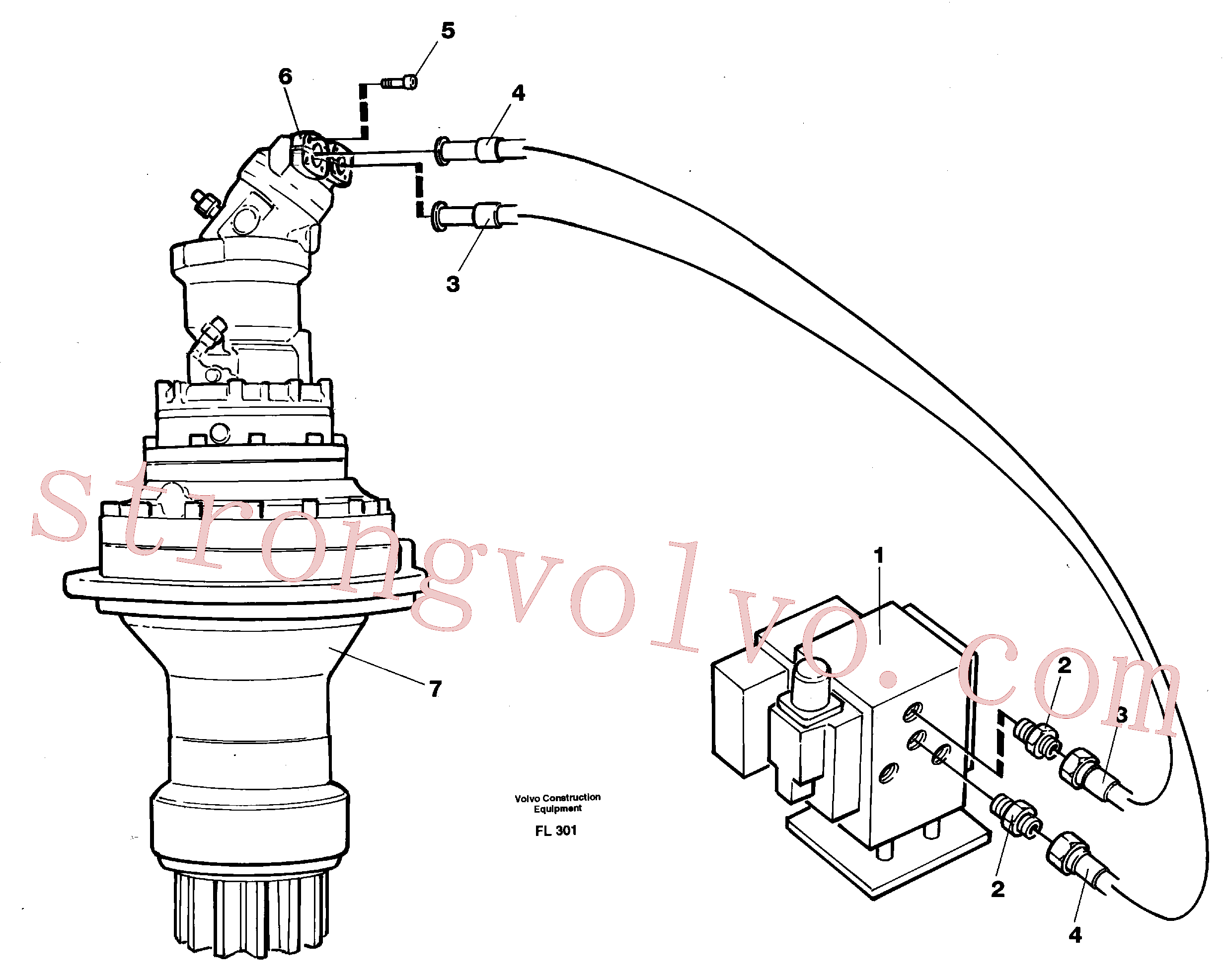 VOE14263464 Volvo Sistema de rotação da lança(FL301 Montagem)