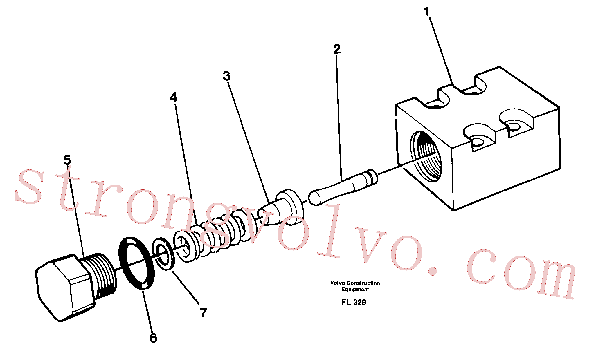 VOE14243603 Volvo Válvula de limitação da pressão(FL329 Montagem)