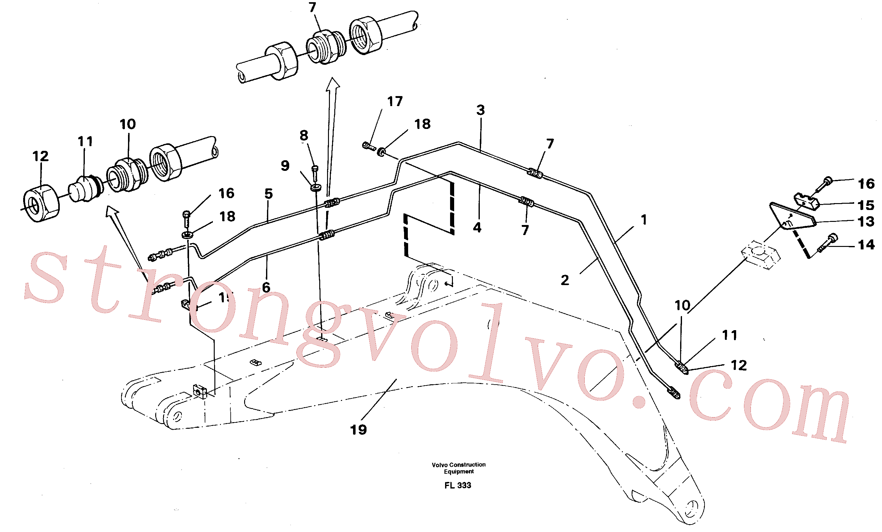 Volvo Montagem VOE14242479 Tube Assembly Acessórios