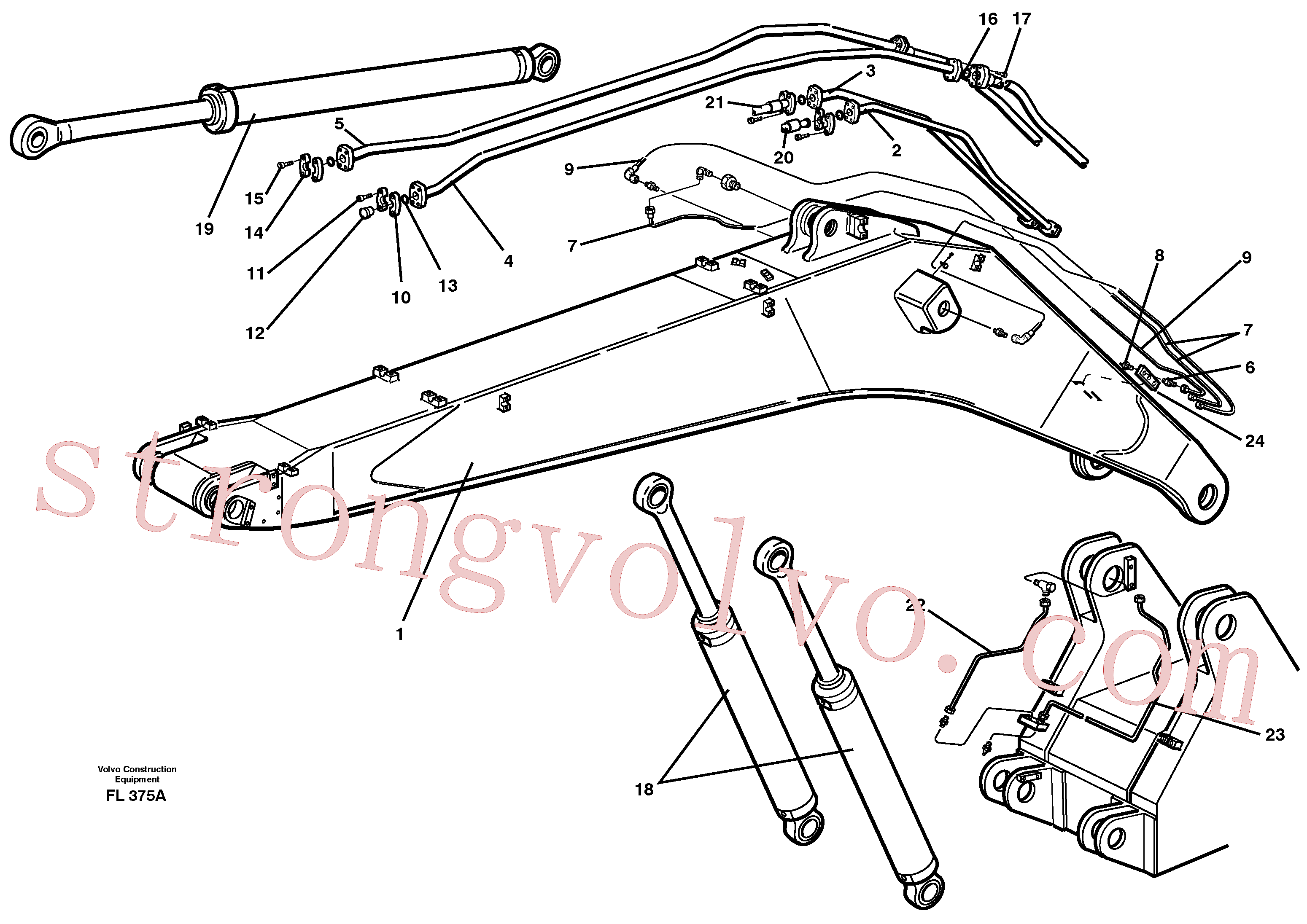 VOE959259 Parafuso soquete sext Volvo escavadeira