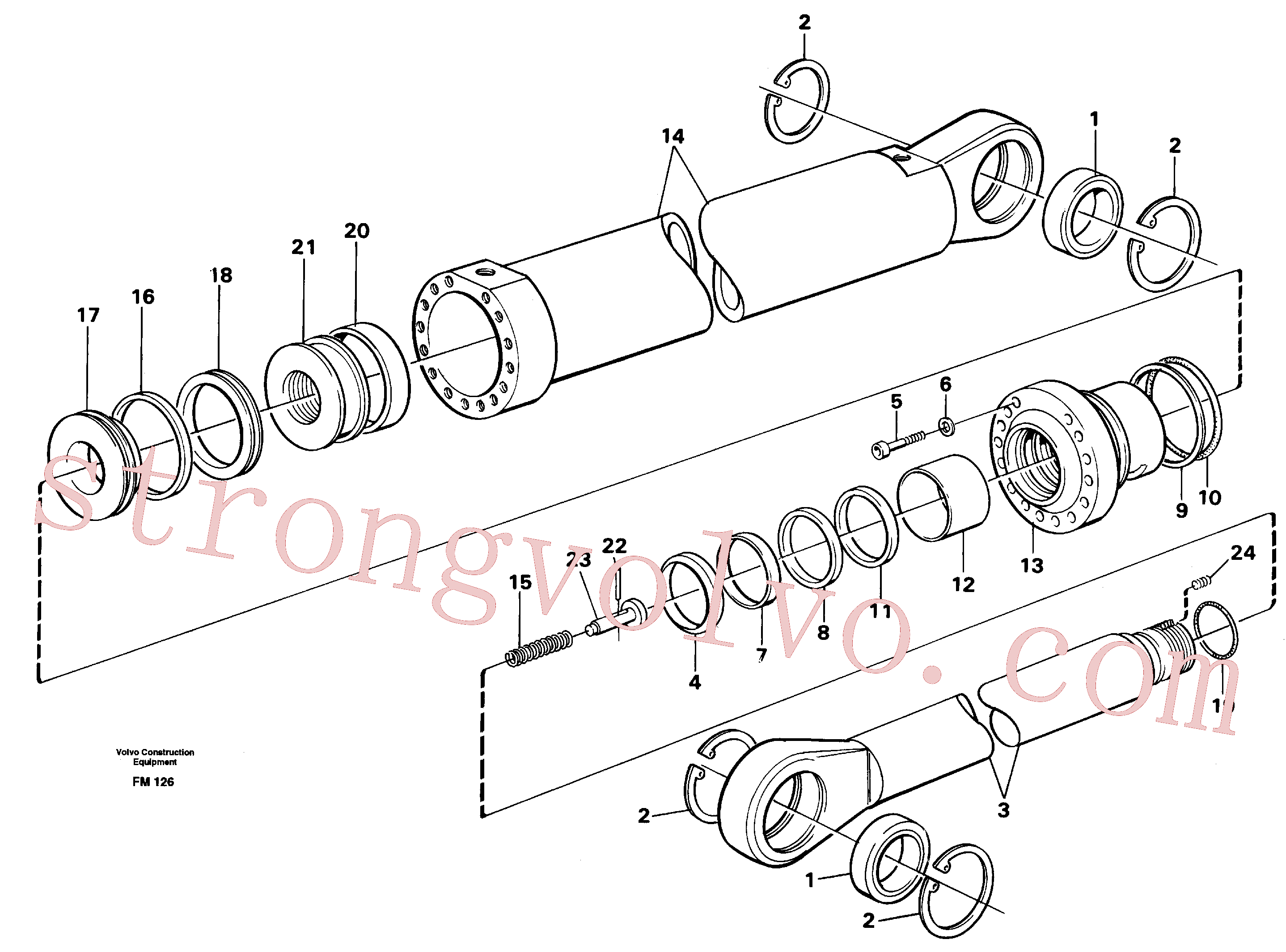 Volvo Acessórios para escavadeira VOE14343419 Cilindro Acessórios