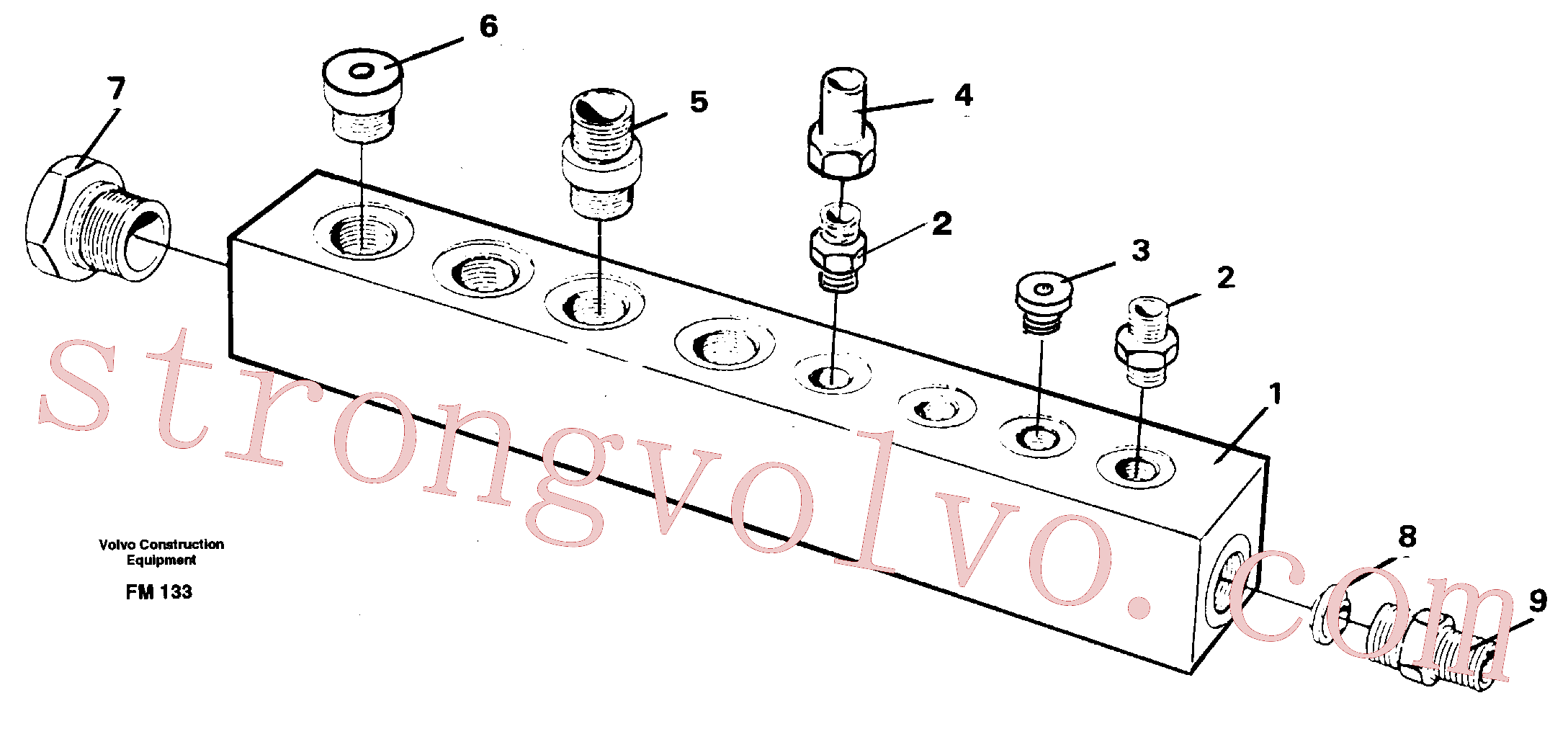 Volvo VOE14253004 Bloco de acoplamento Volvo Acessórios para escavadeira