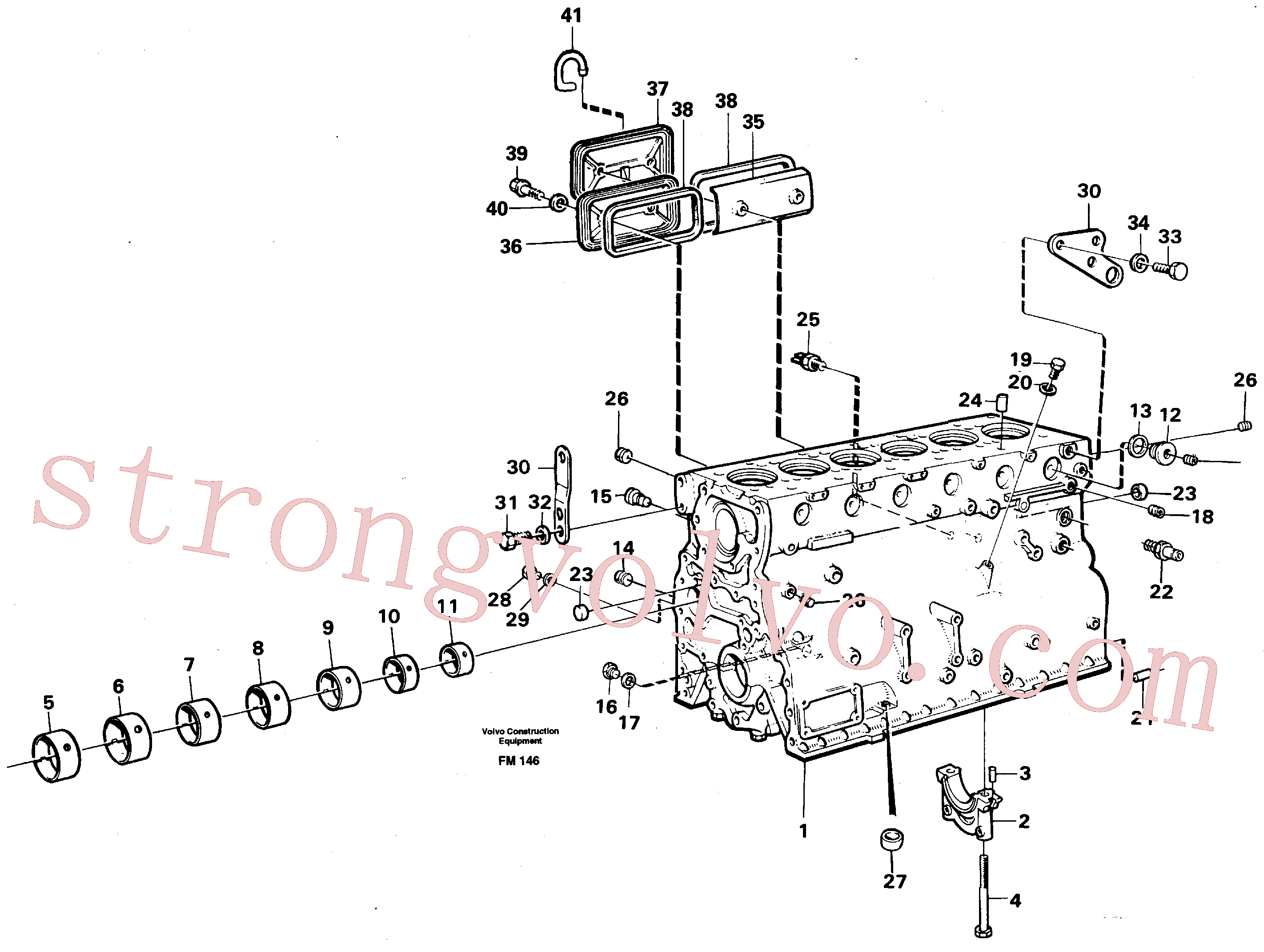 VOE940280 Volvo Bloco do motor(FM146 Montagem)