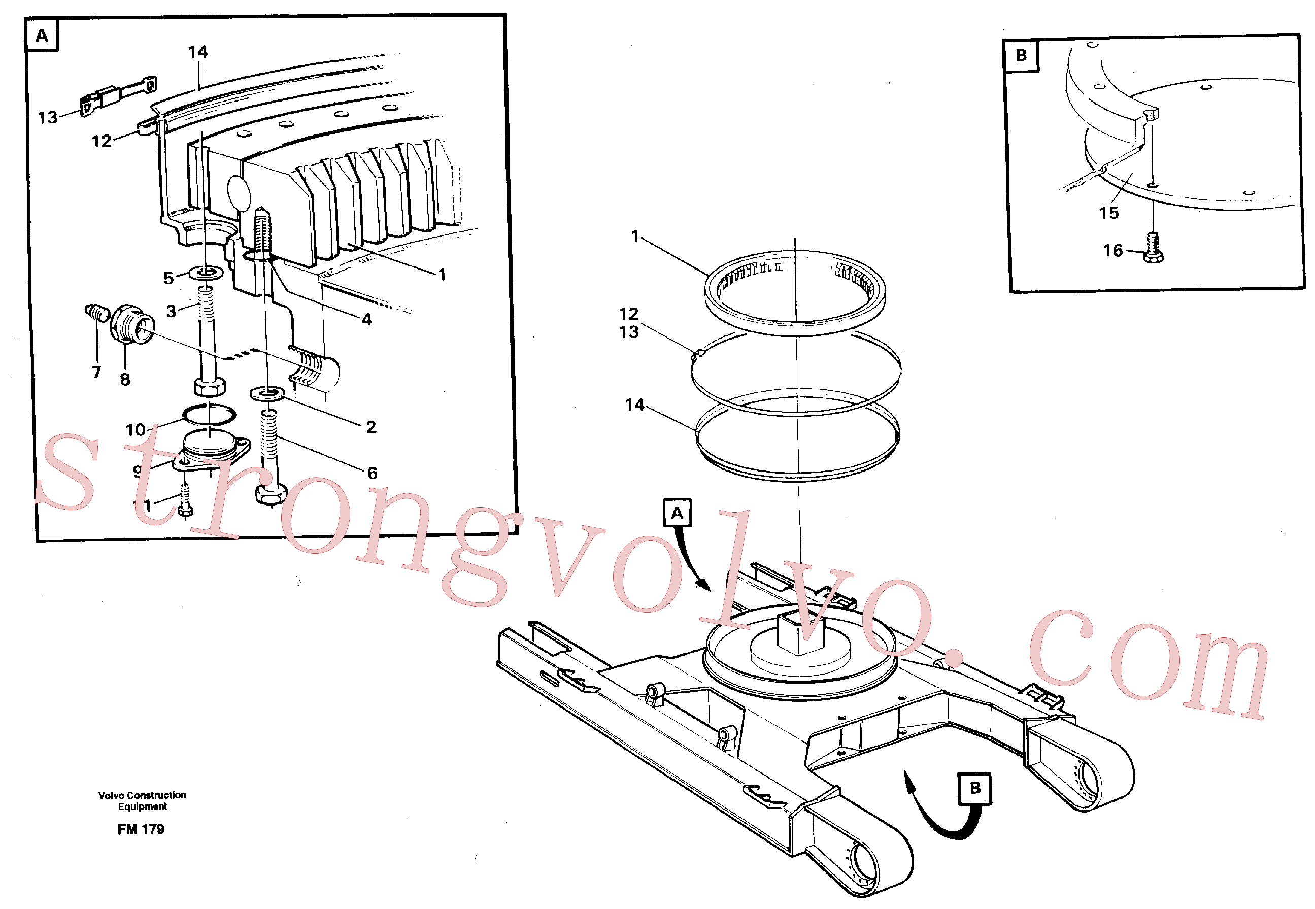 VOE14016162 Volvo Acoplamento do anel rotativo(FM179 Montagem)