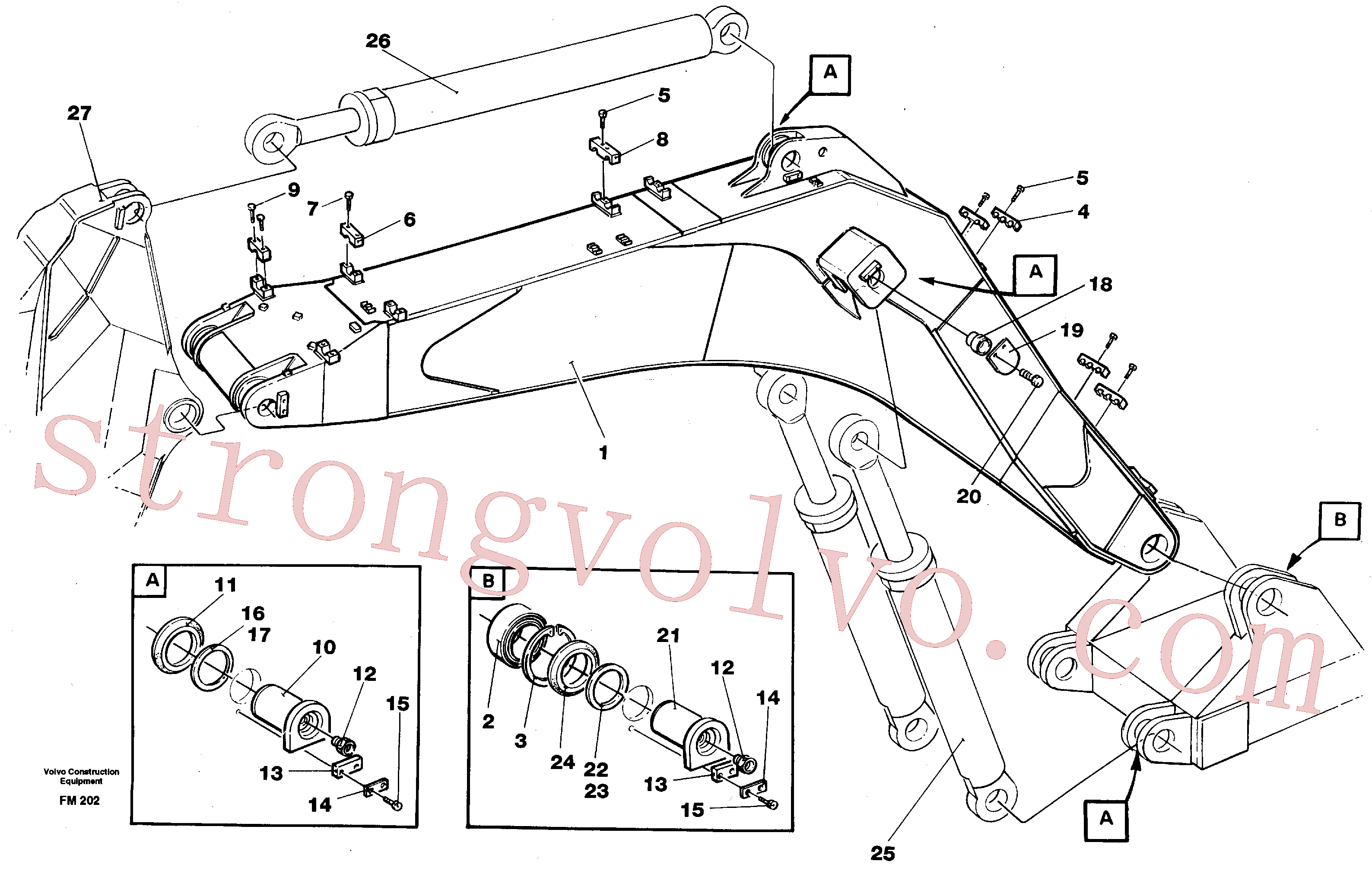 VOE14054960 Tube Clamp Volvo escavadeira
