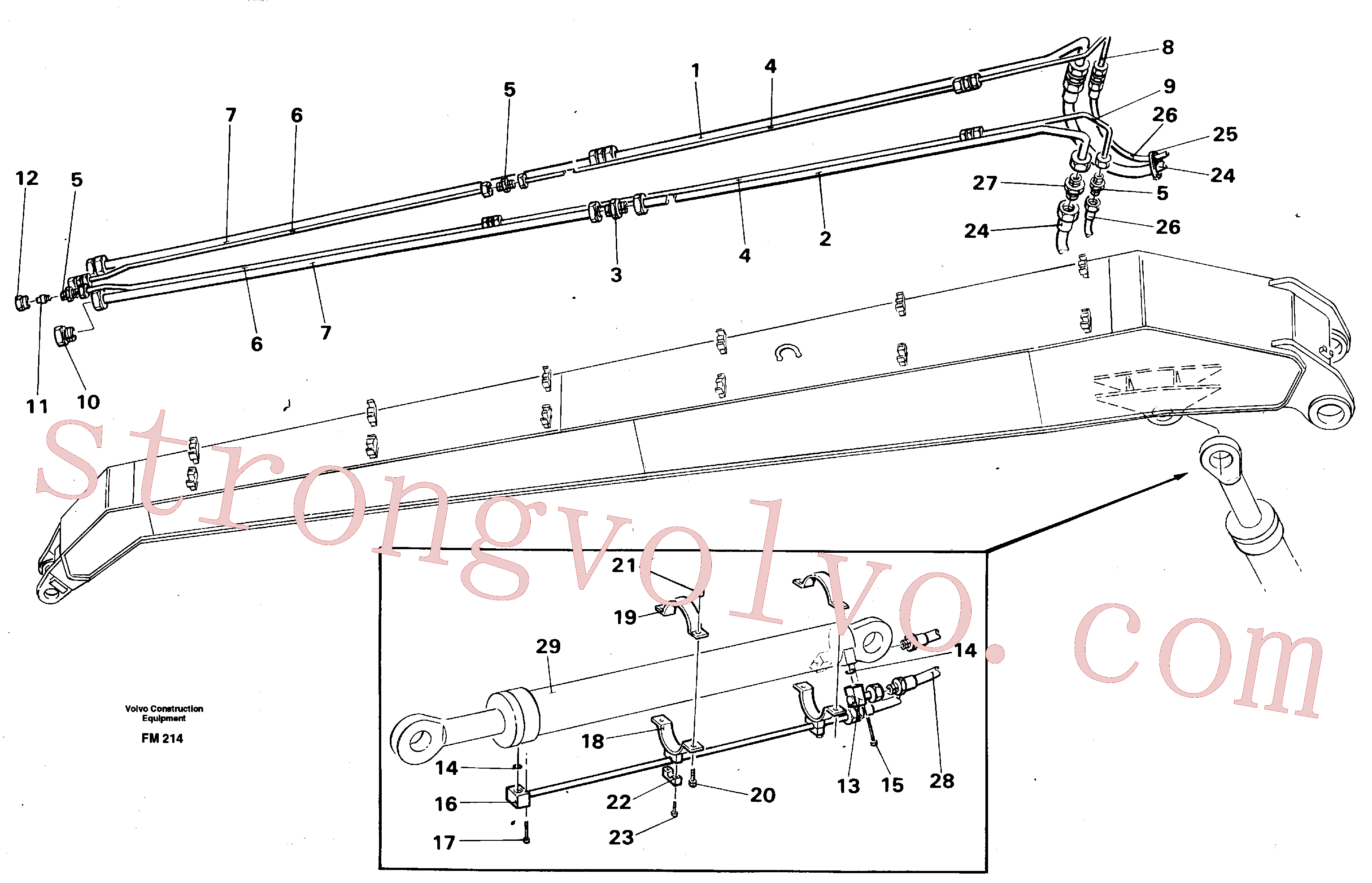Atacado VOE13970984 Parafuso sextavado Volvo escavadeira