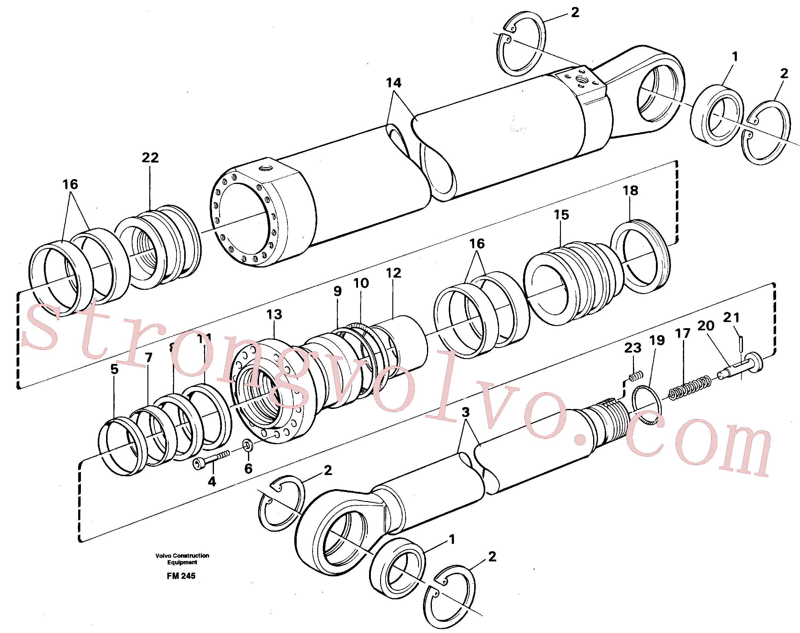 Atacado VOE14215449 Retentor biela Volvo escavadeira