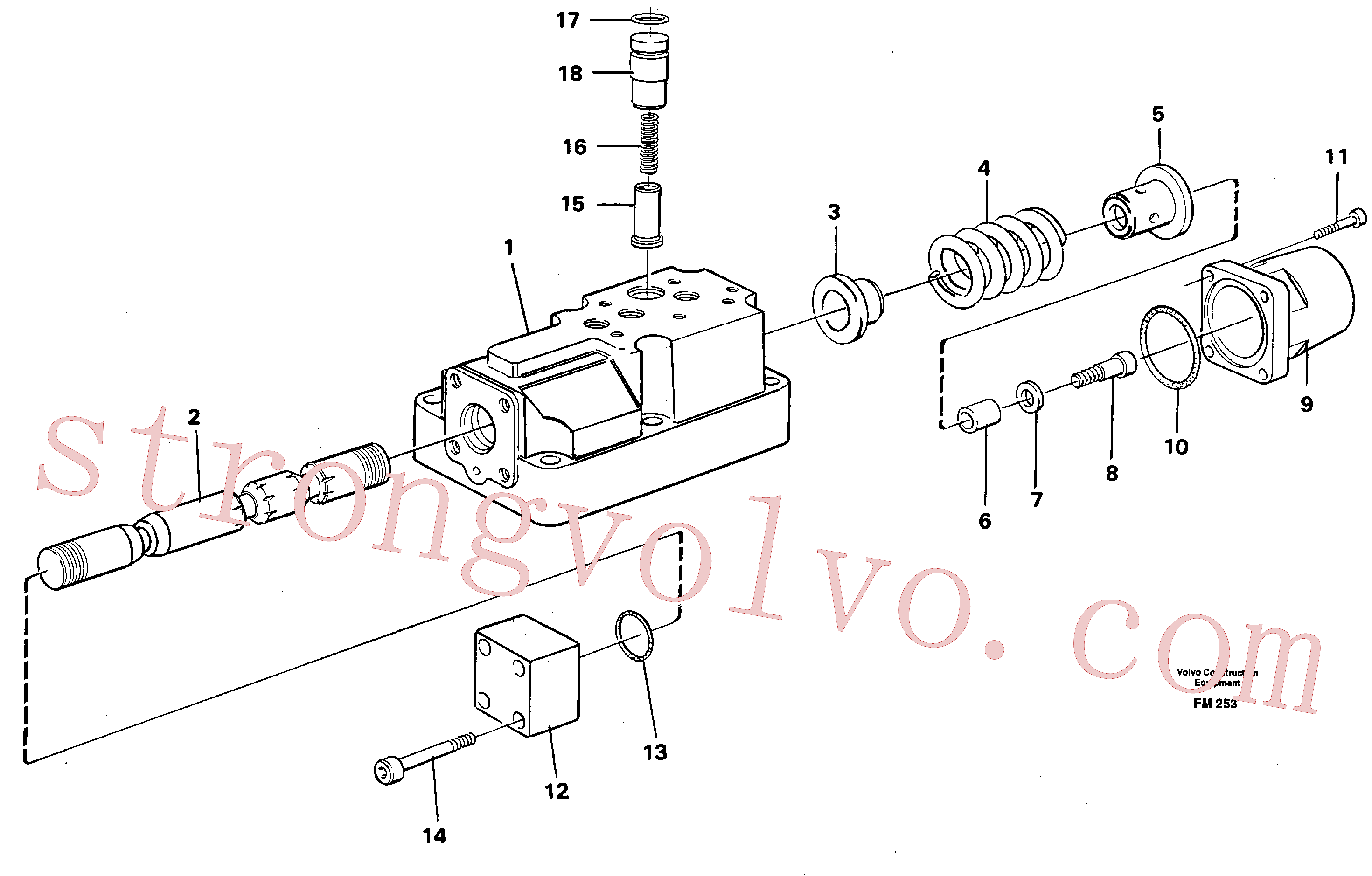 China Made VOE14041583 Mola de compressão Volvo Acessórios para escavadeira