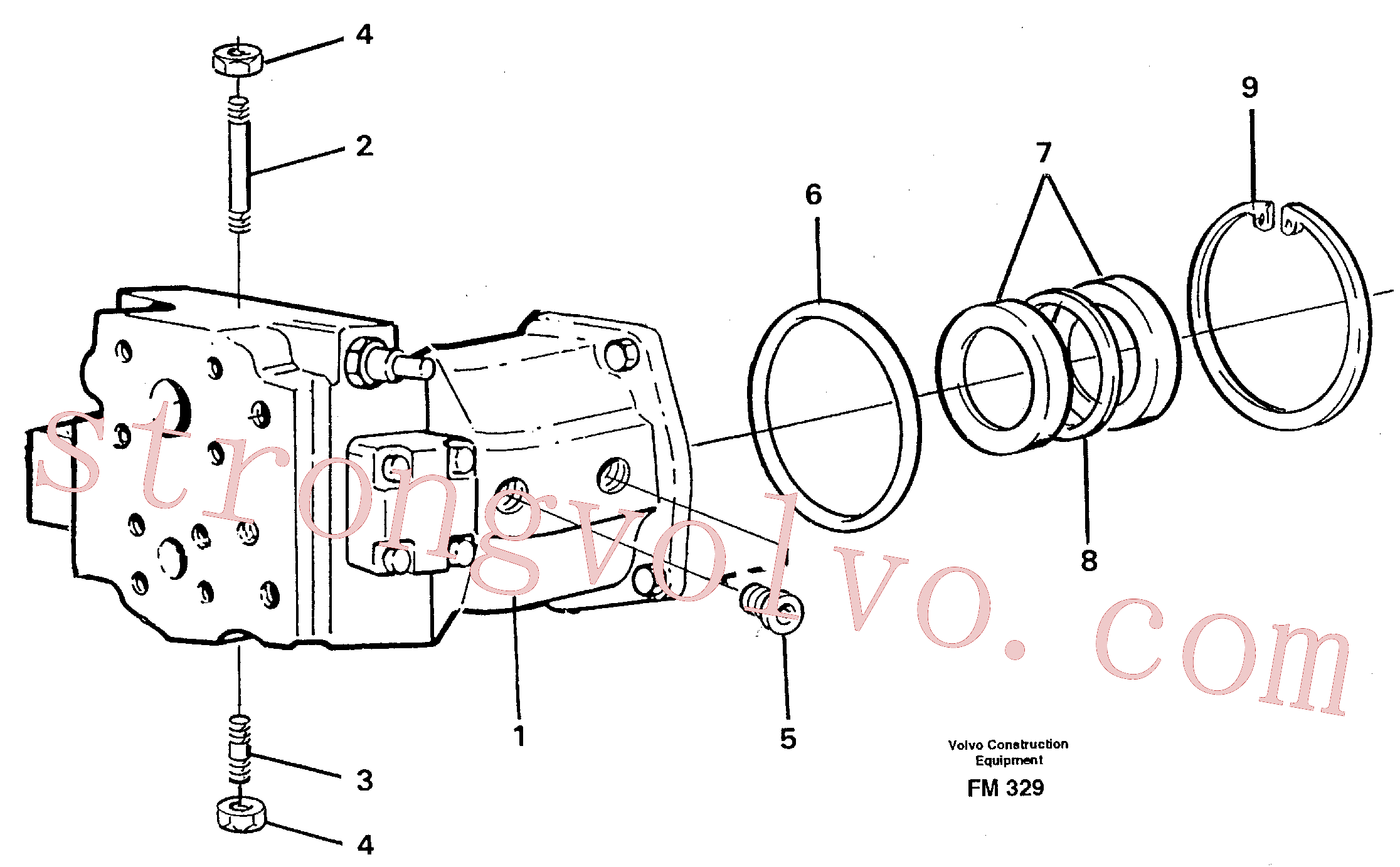 VOE11702172 Volvo Bomba hidráulica(FM329 Montagem)
