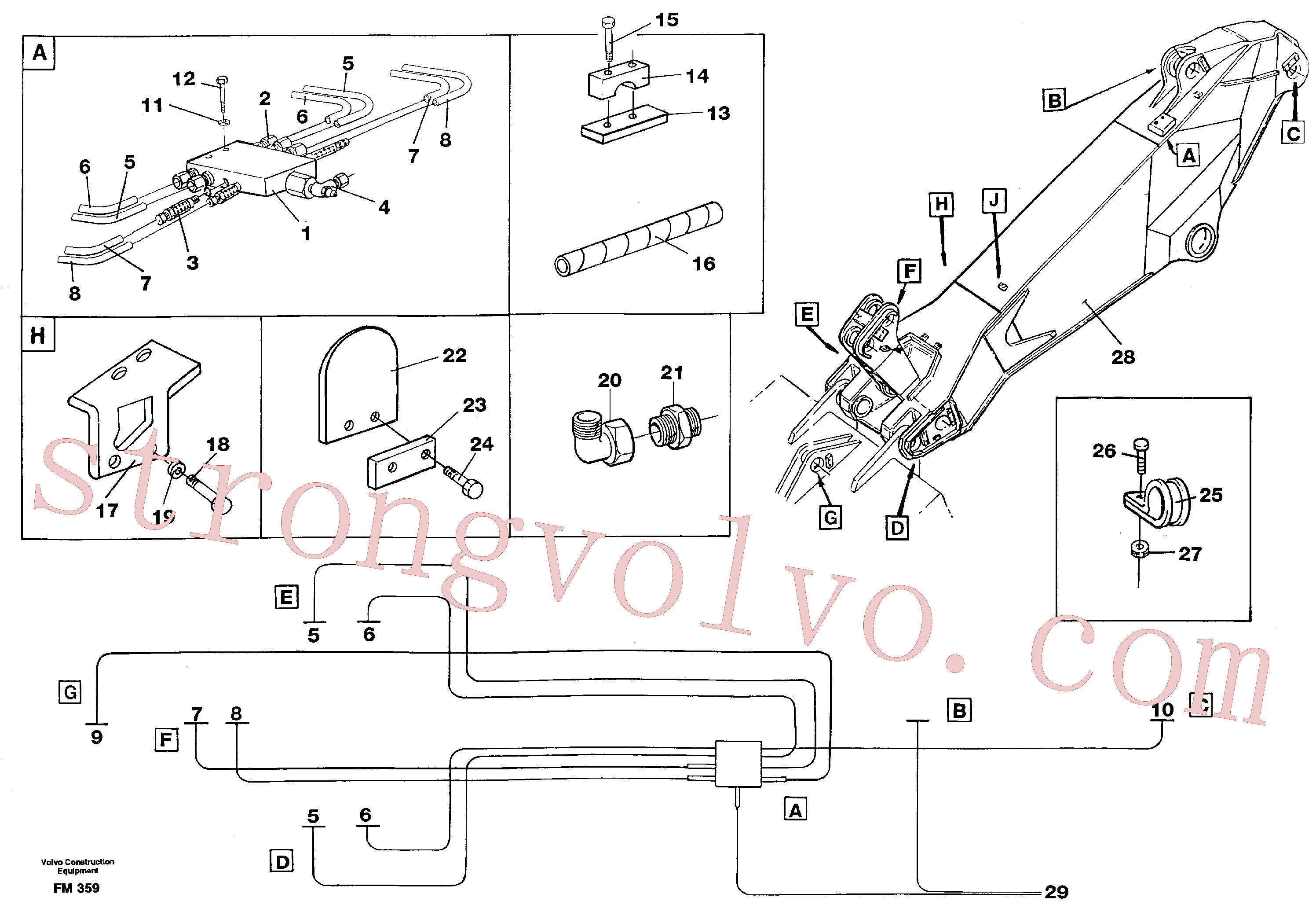 VOE14251100 Assembly Drawing Volvo escavadeira