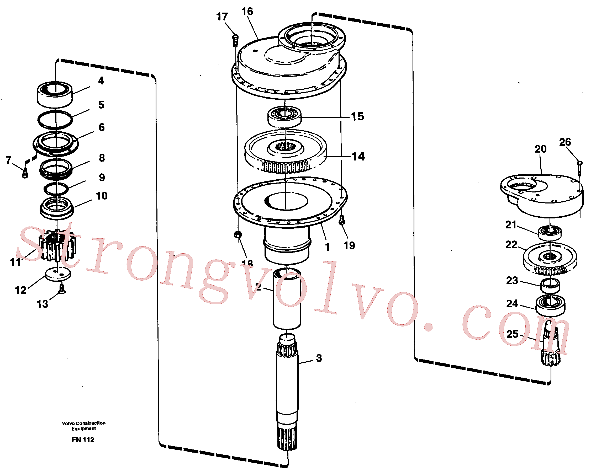 VOE11700550 Volvo Caixa de velocidades rotativa(FN112 Montagem)