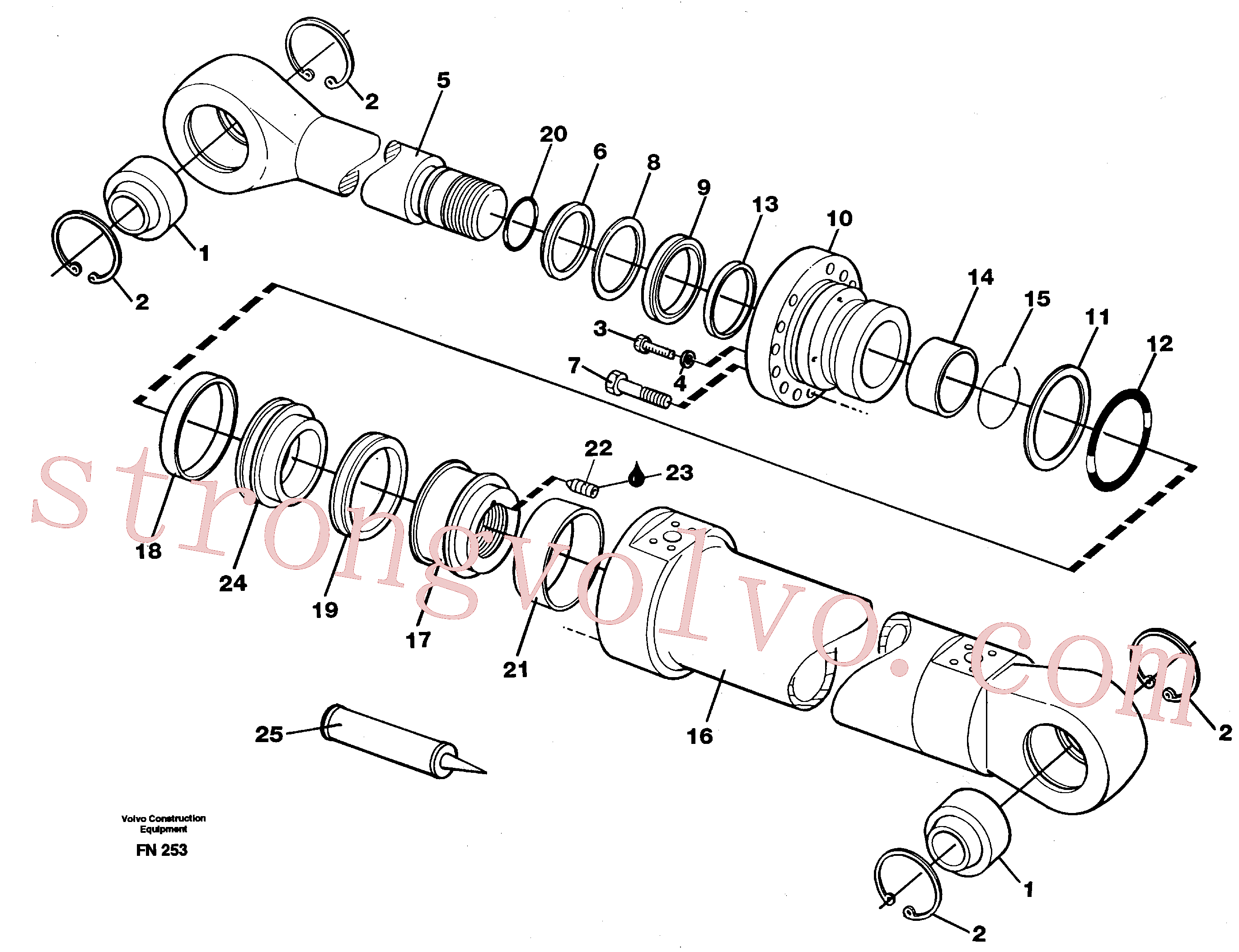 VOE14014596 Volvo Cilindro da lança(FN253 Montagem)