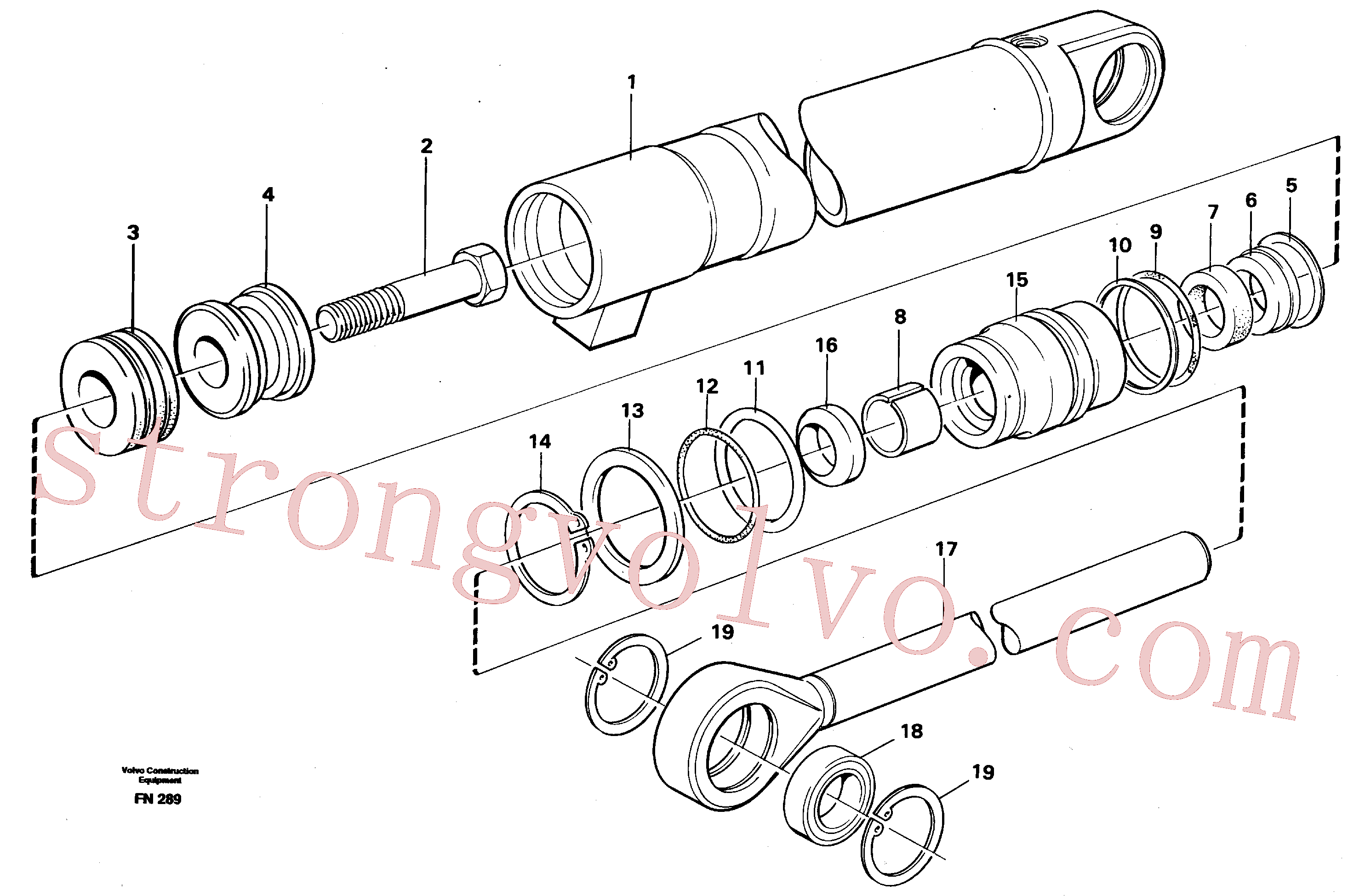 VOE14251912 Volvo Cilindro hidráulico(FN289 Montagem)