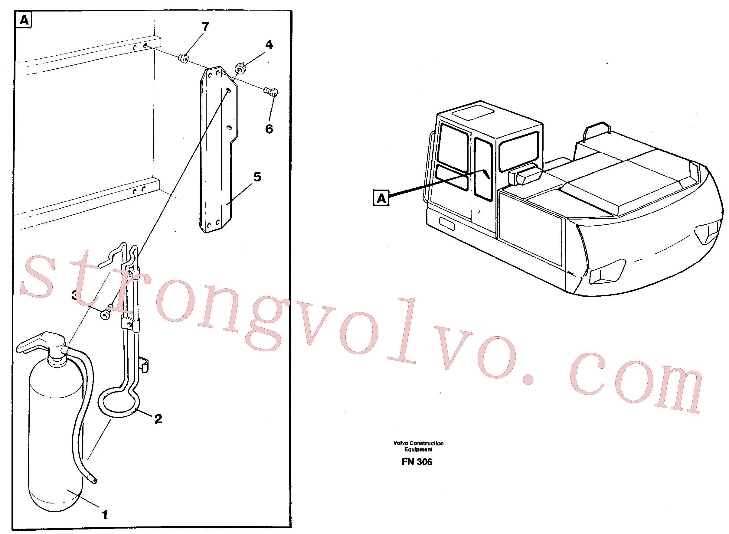 VOE14248861 Volvo Extintor de incêndio(FN306 Montagem)