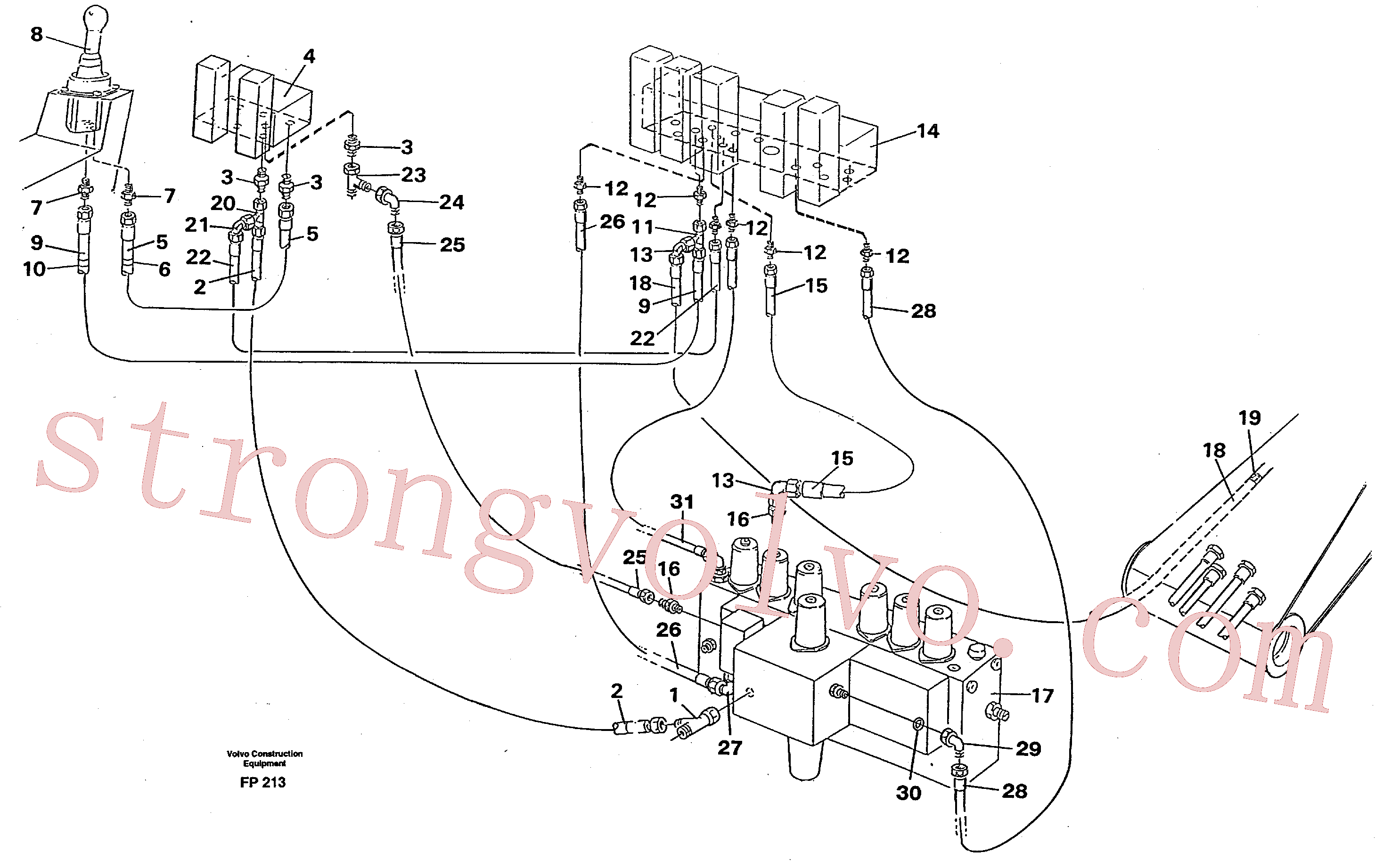 VOE14260239 Mangueira hidráulica Volvo escavadeira