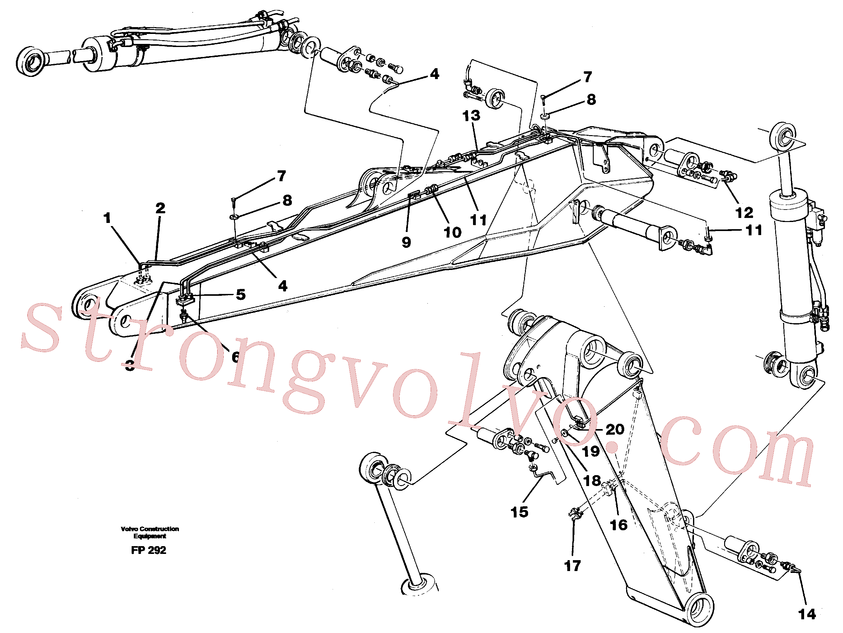 China Made VOE14258724 Tube Assembly Volvo Acessórios para escavadeira