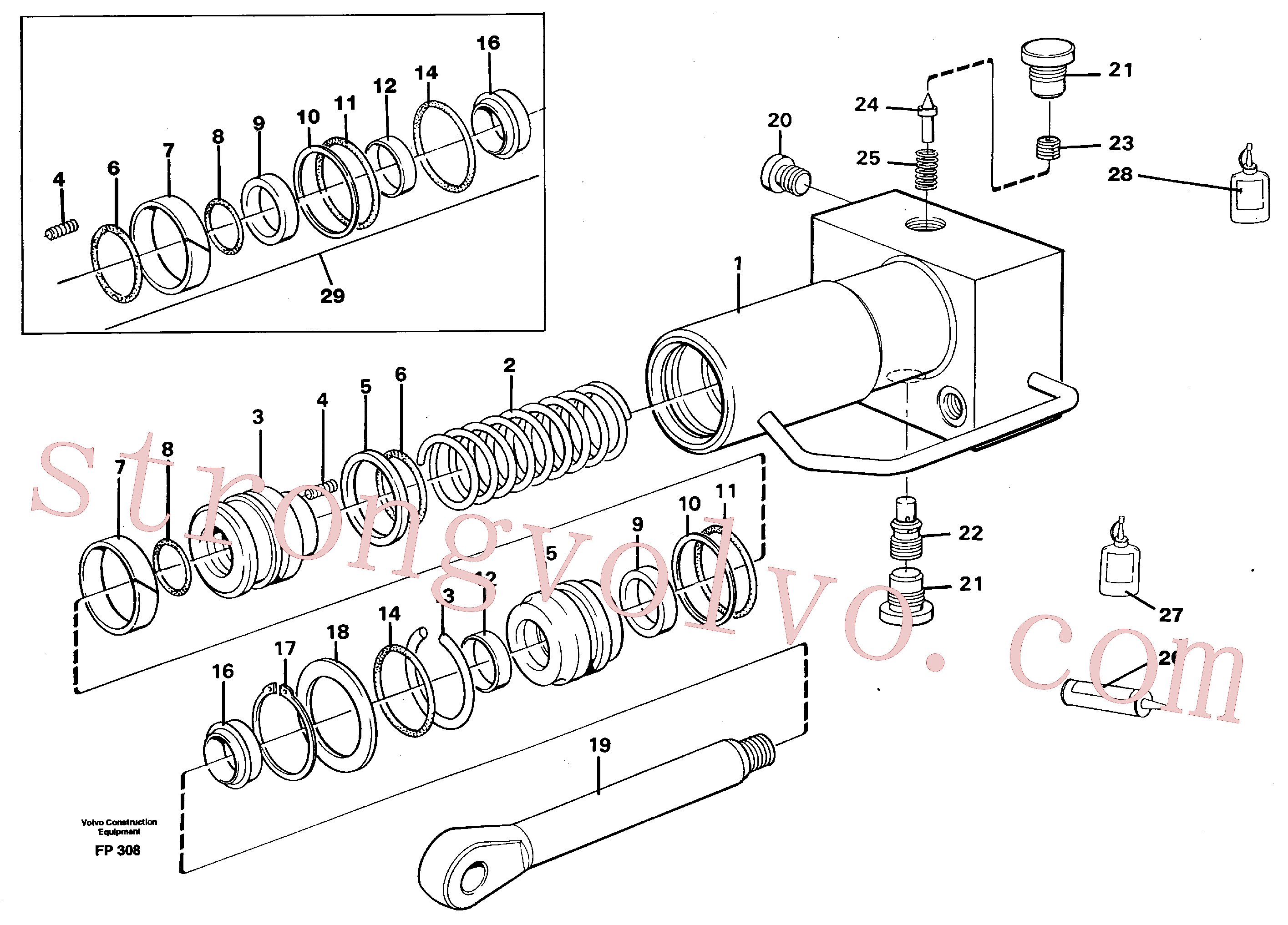 VOE14244218 Mola de compressão Inscreva-se para Volvo Acessórios para escavadeira