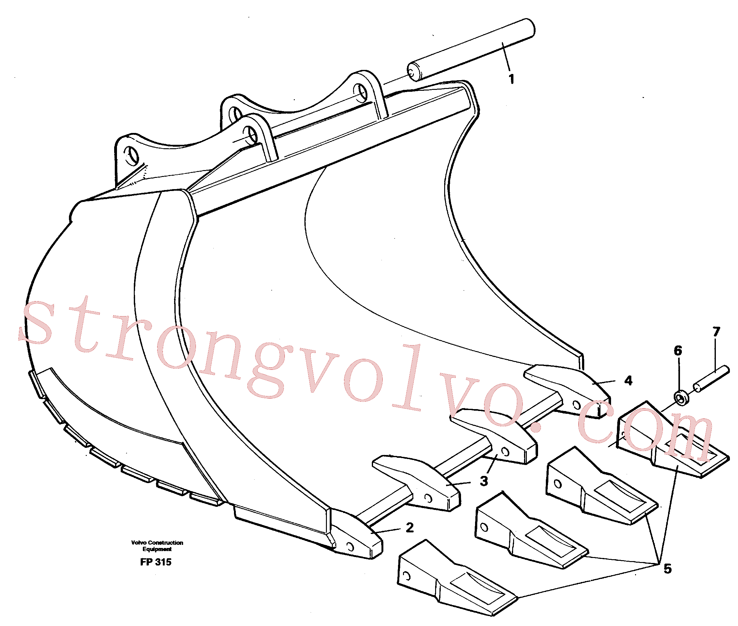 Volvo Acessórios para escavadeira VOE14262365 Caçamba normal Acessórios