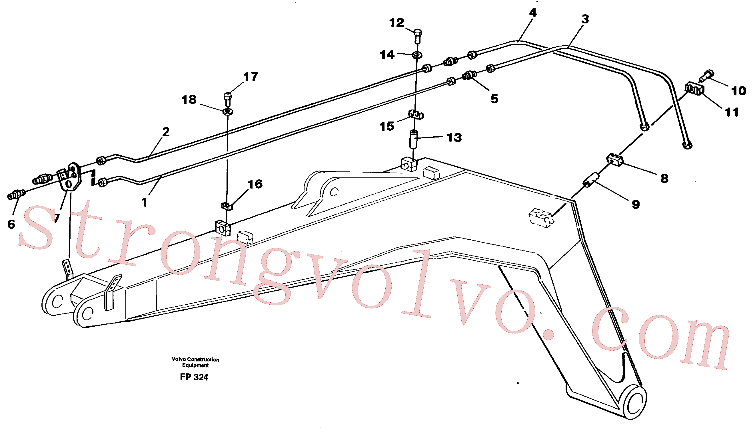 Atacado VOE14230329 Espaçador Volvo escavadeira