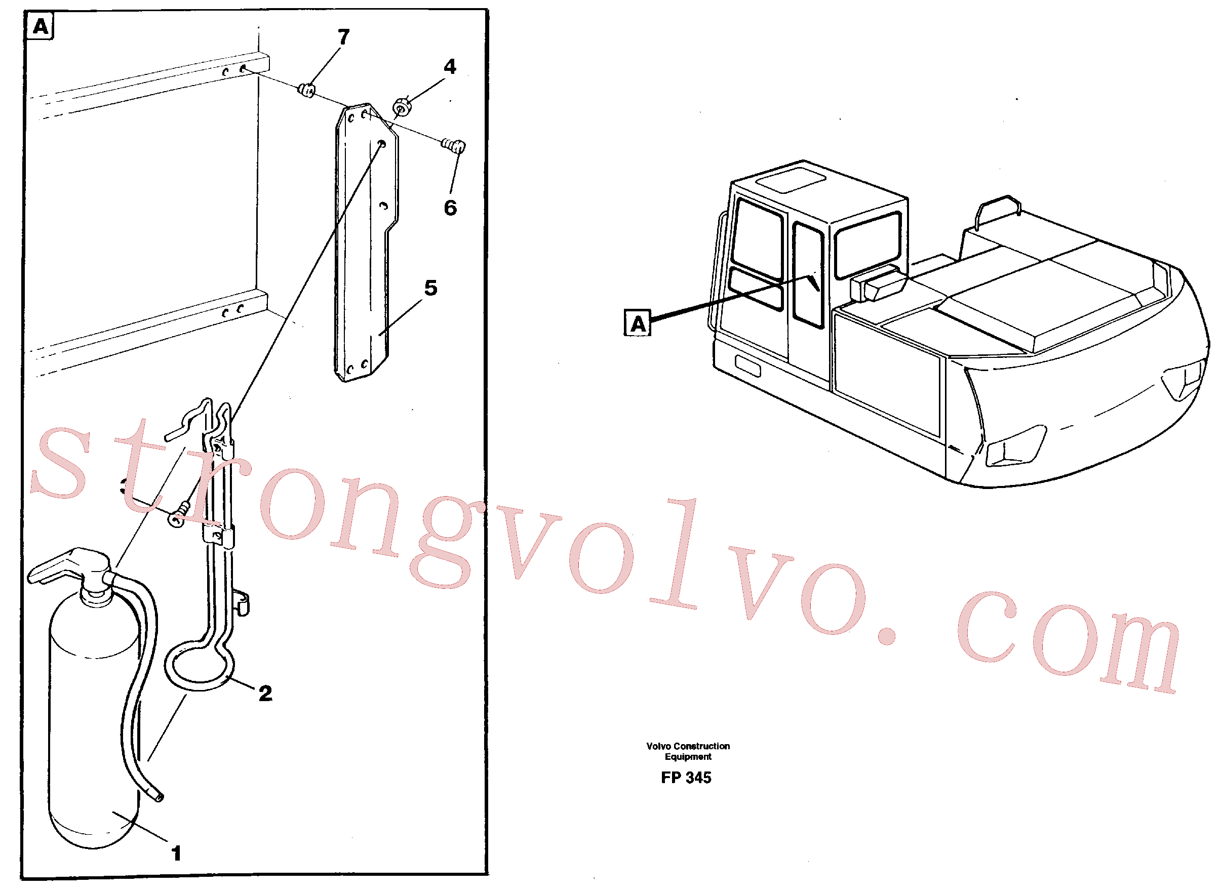 VOE14213883 Volvo Extintor de incêndio(FP345 Montagem)