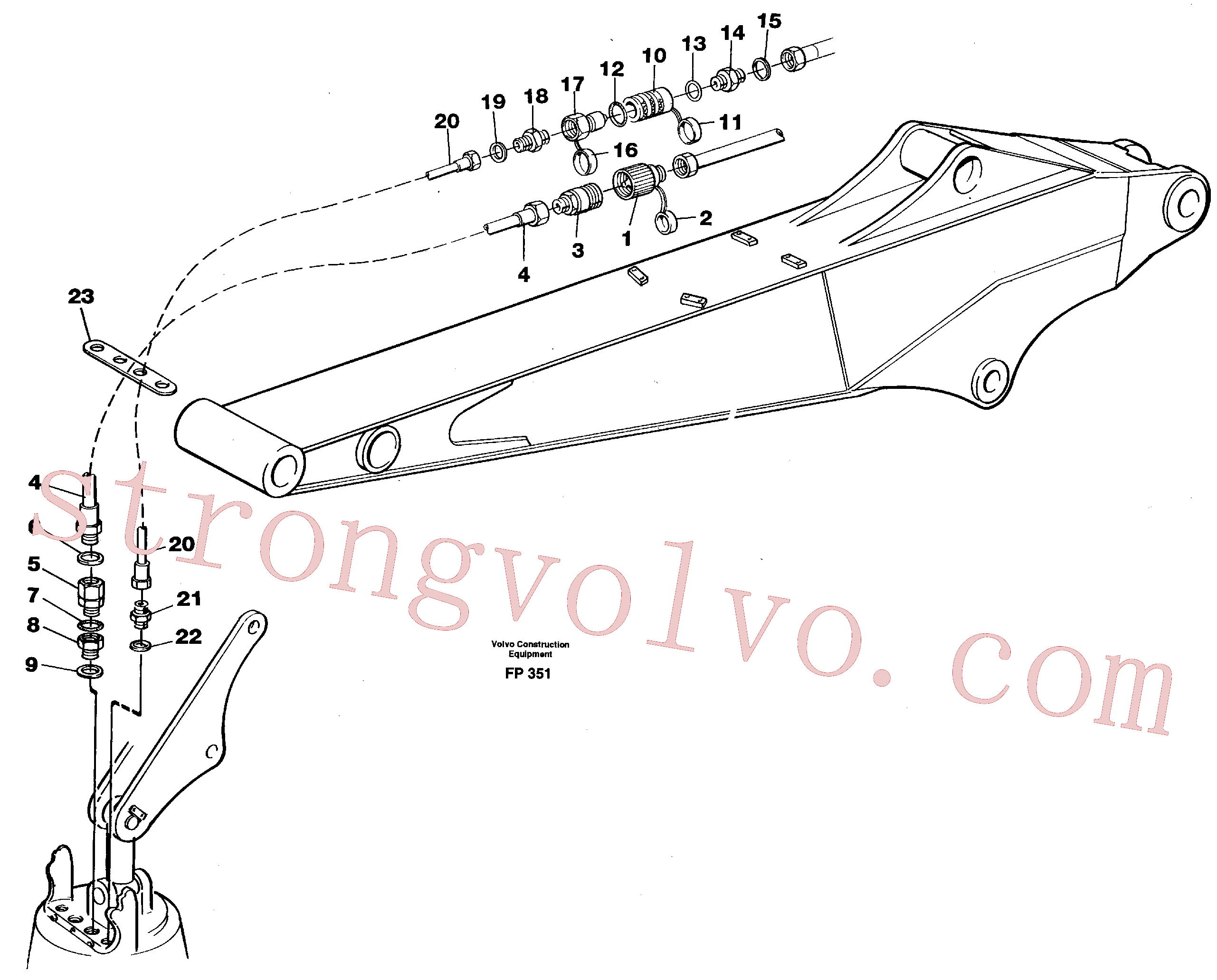 Volvo VOE14245624 Mangueira hidráulica Volvo Acessórios para escavadeira