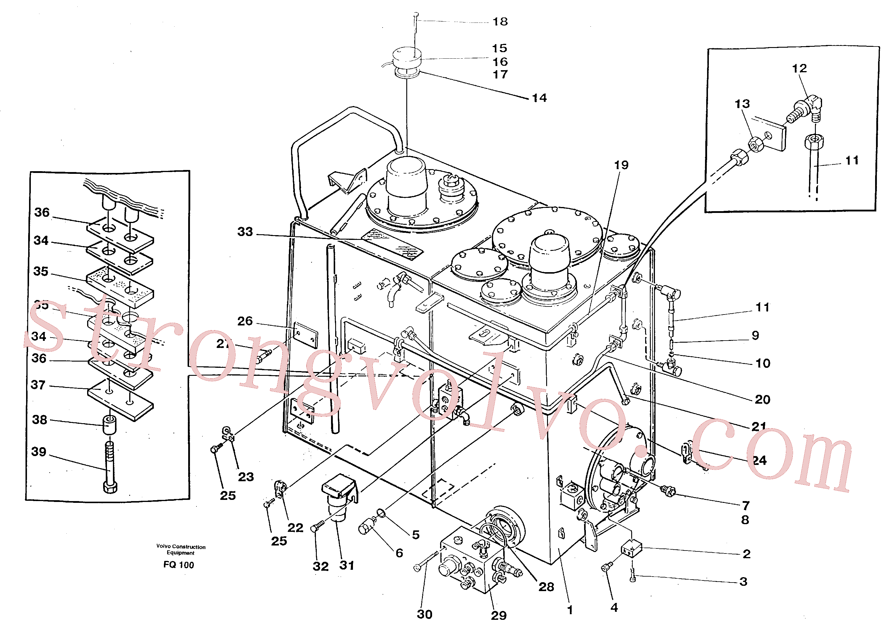 Atacado VOE14258834 Tubo Volvo escavadeira