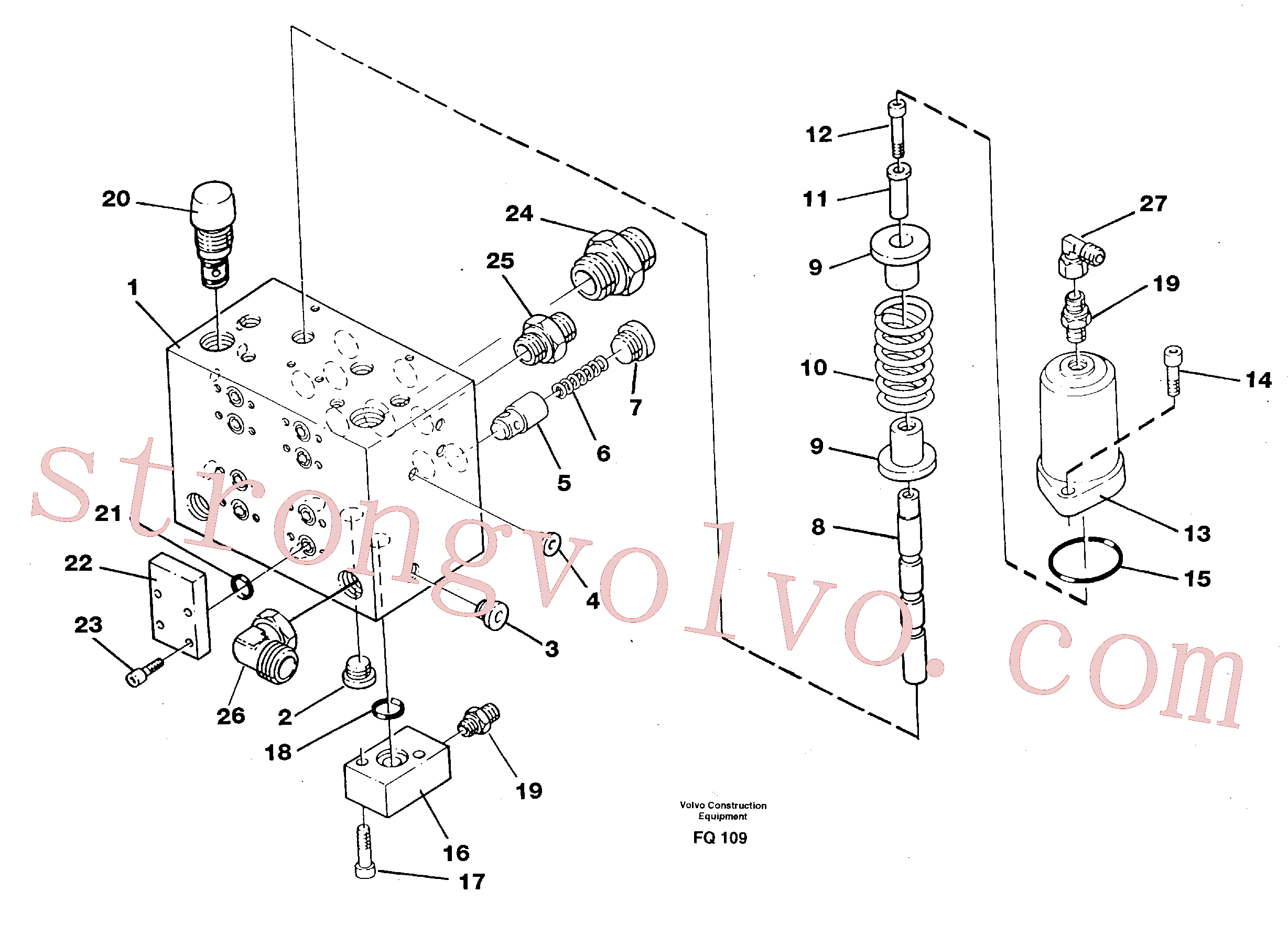 China Made VOE14250603 Slide Volvo Acessórios para escavadeira